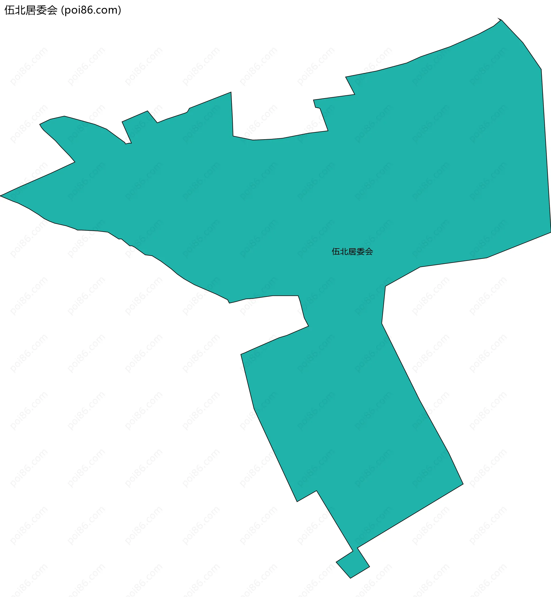 伍北居委会边界地图