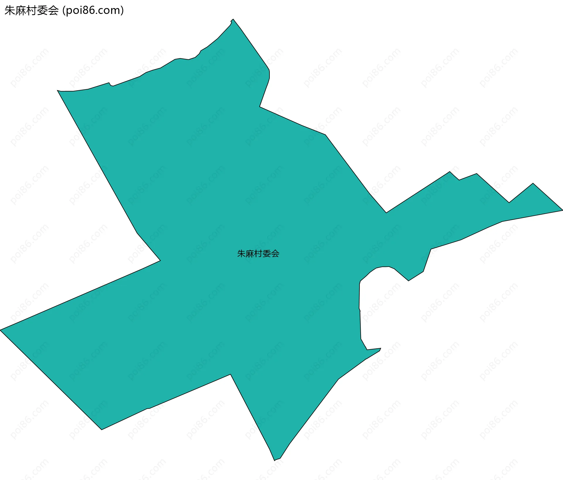 朱麻村委会边界地图