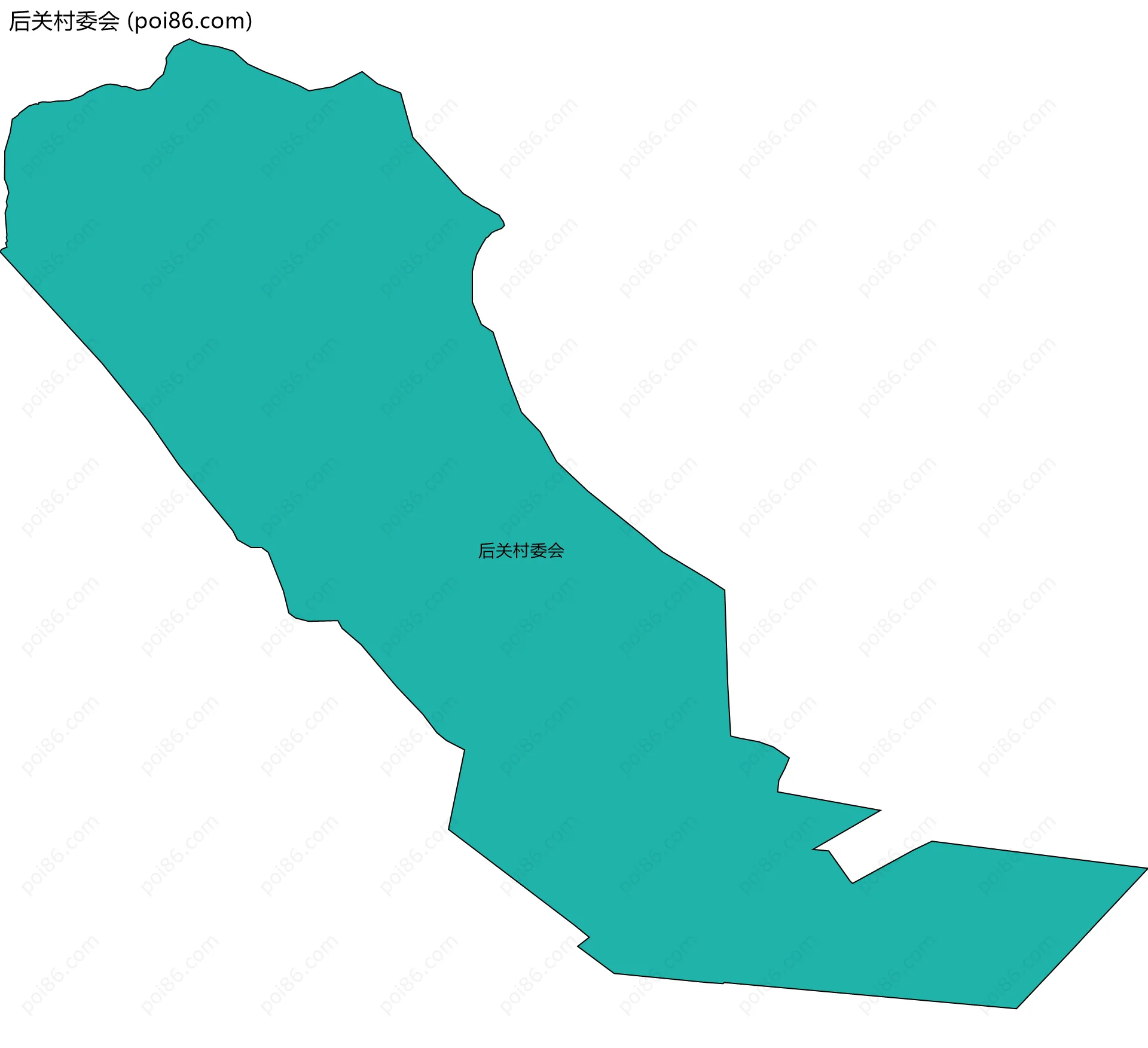 后关村委会边界地图