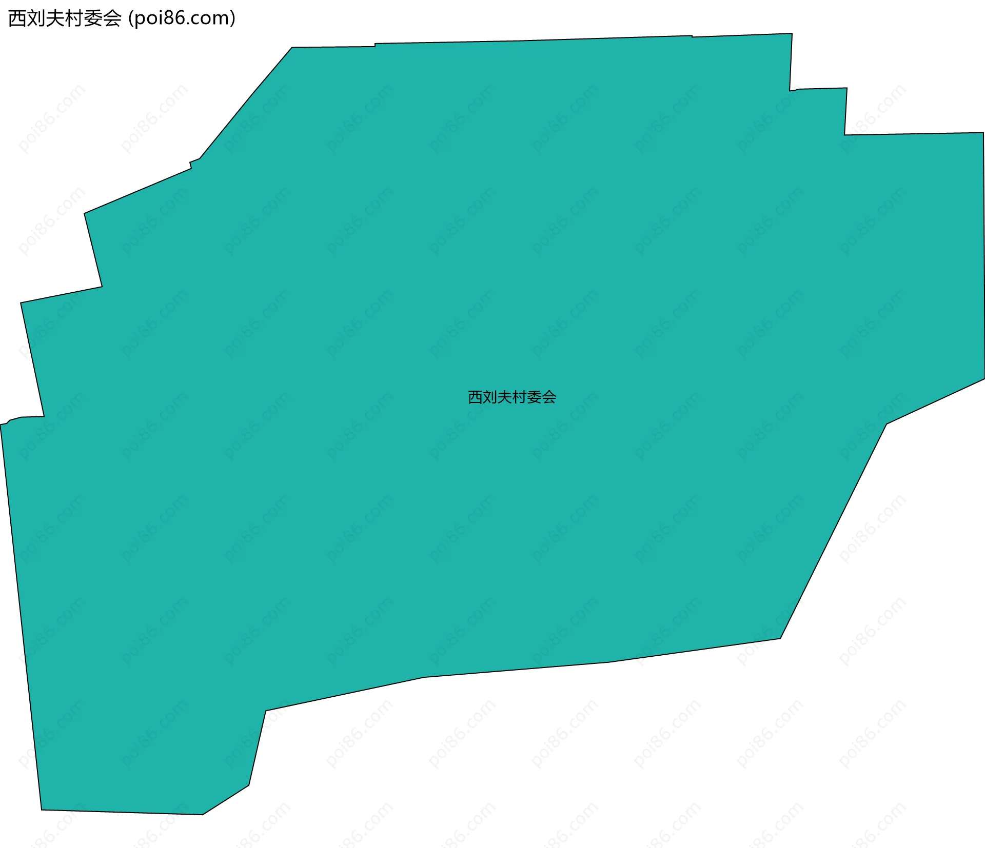 西刘夫村委会边界地图