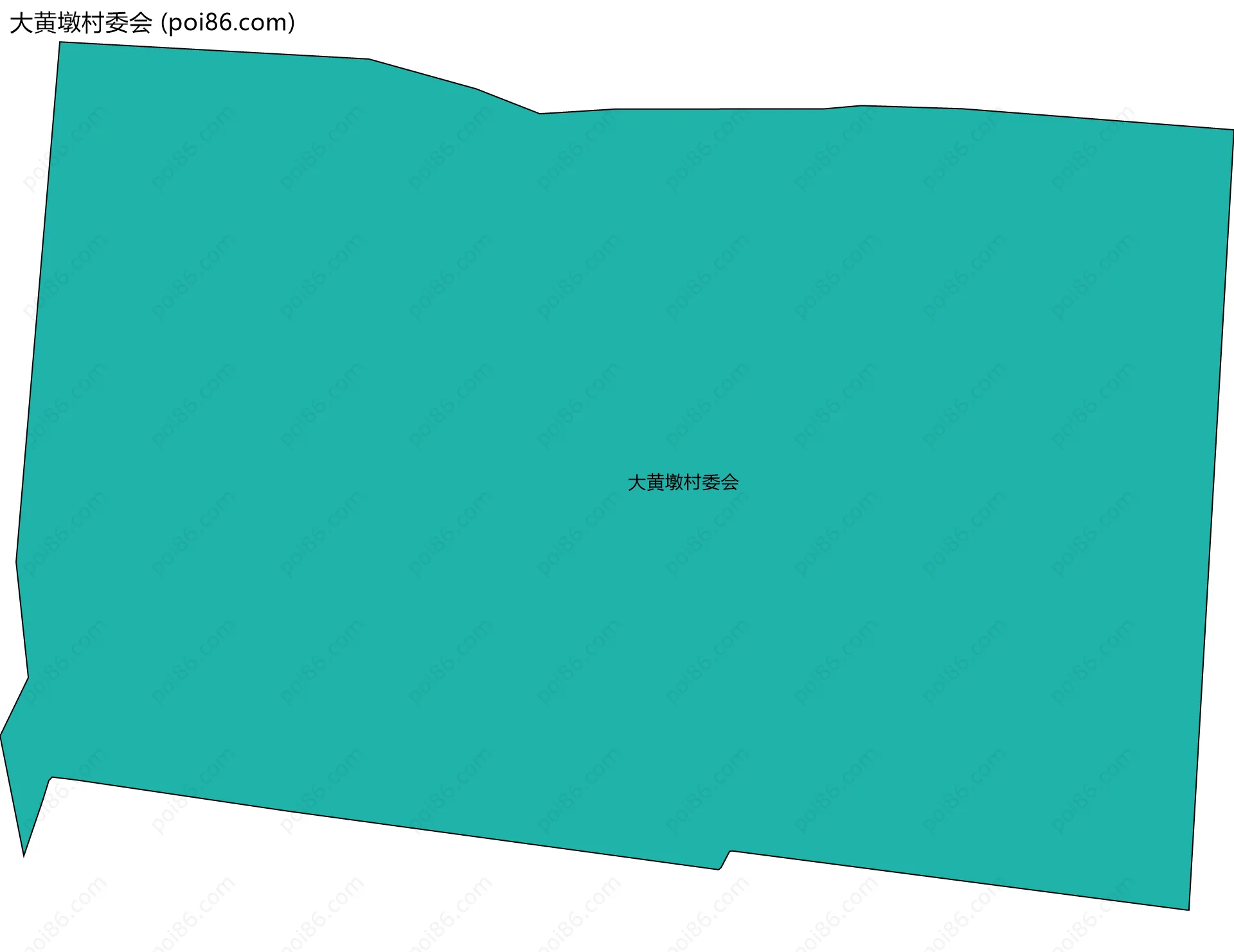 大黄墩村委会边界地图