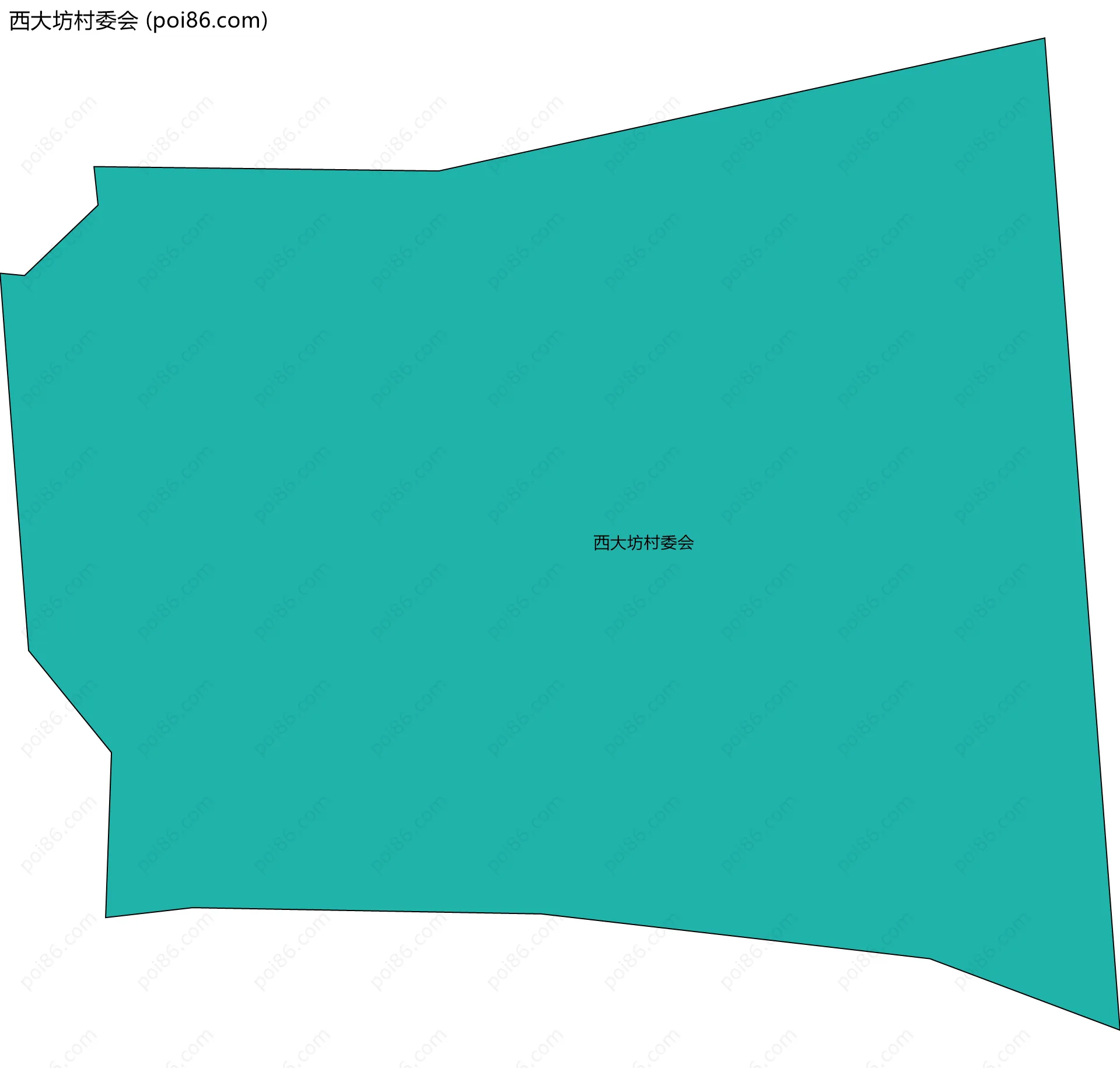 西大坊村委会边界地图