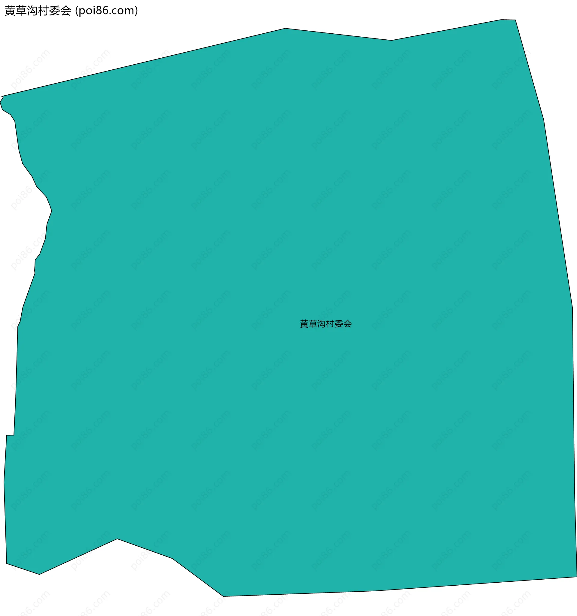 黄草沟村委会边界地图