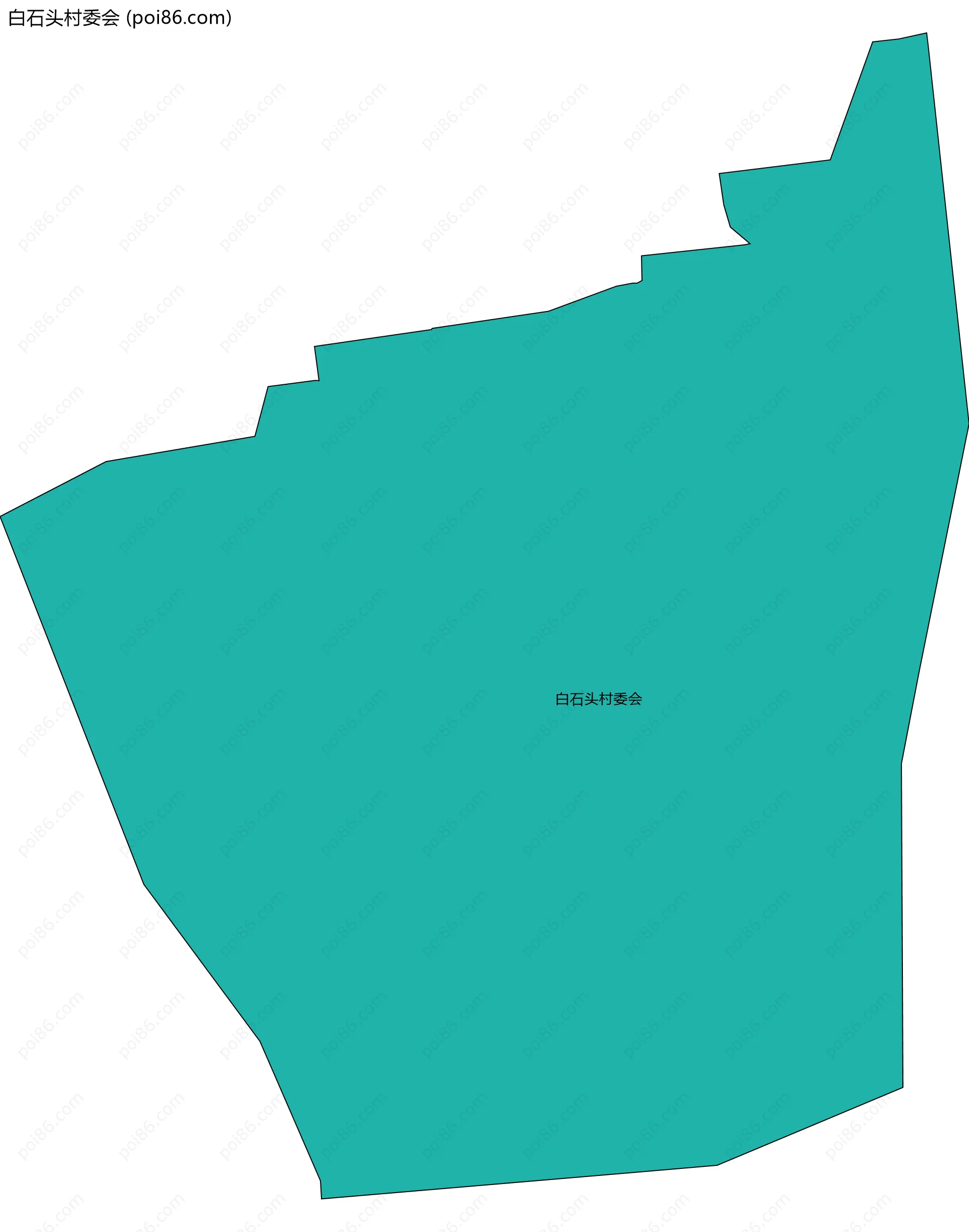 白石头村委会边界地图