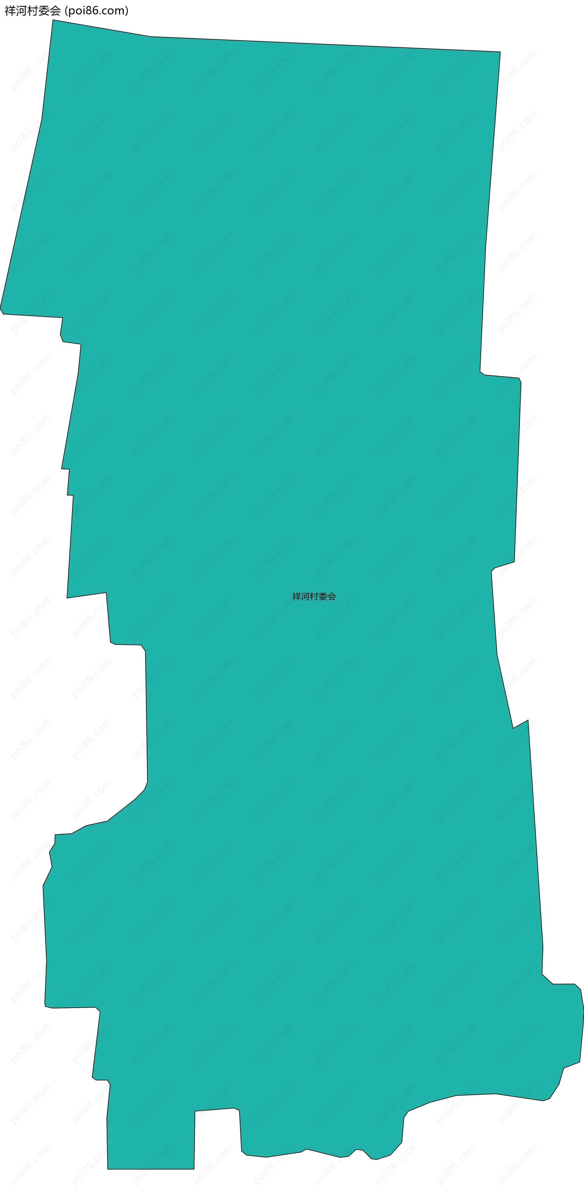 祥河村委会边界地图