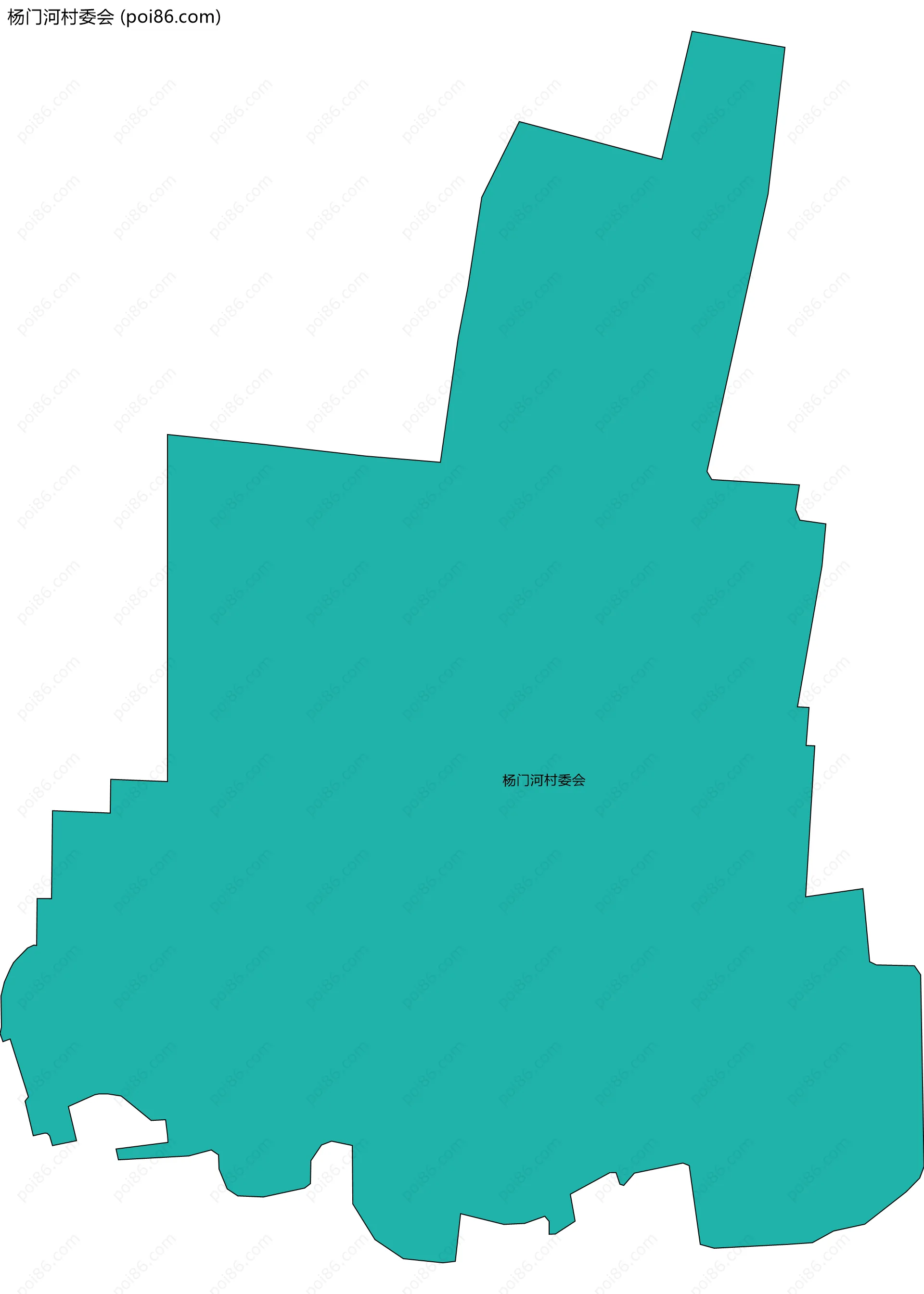杨门河村委会边界地图