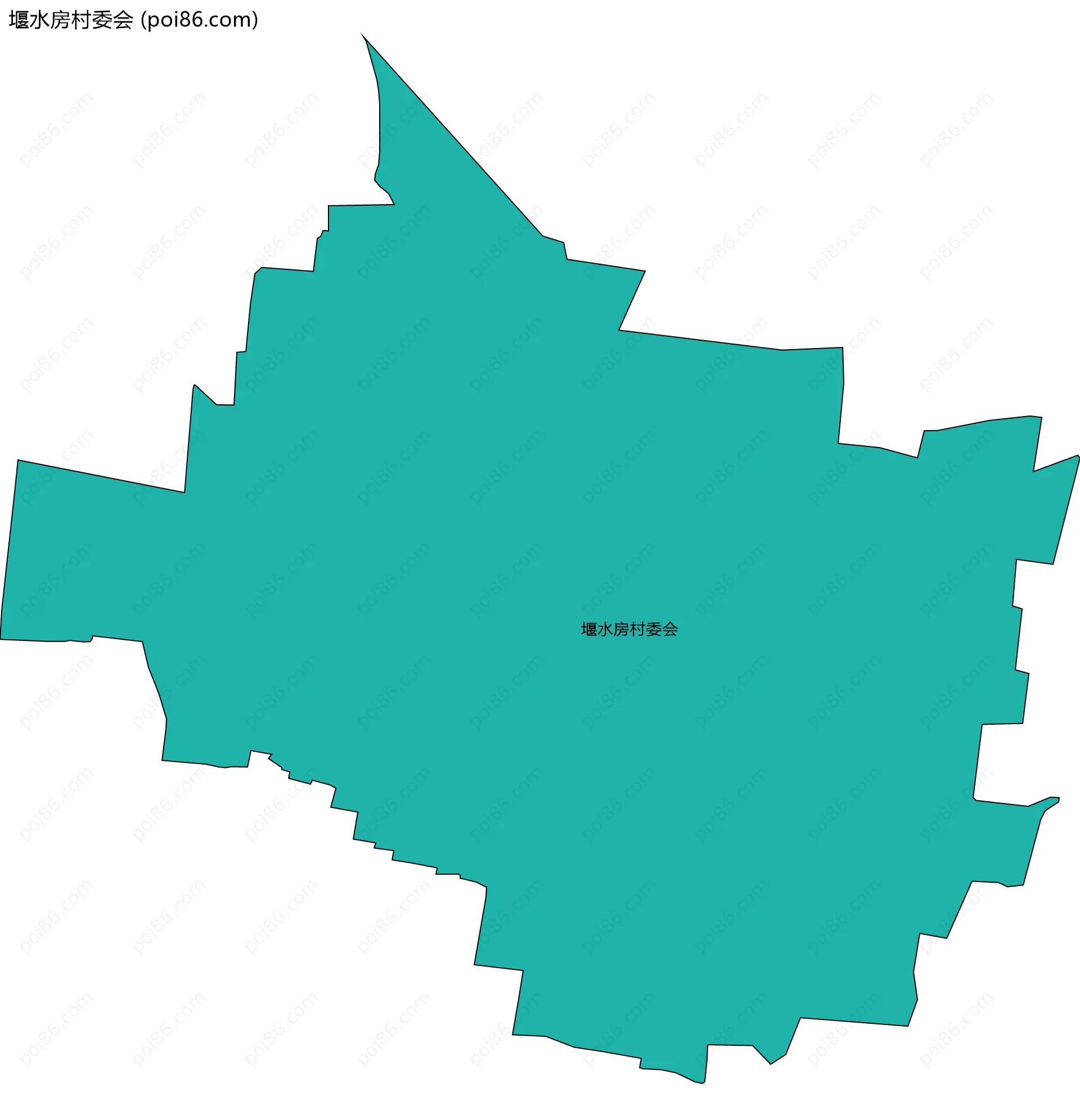 堰水房村委会边界地图
