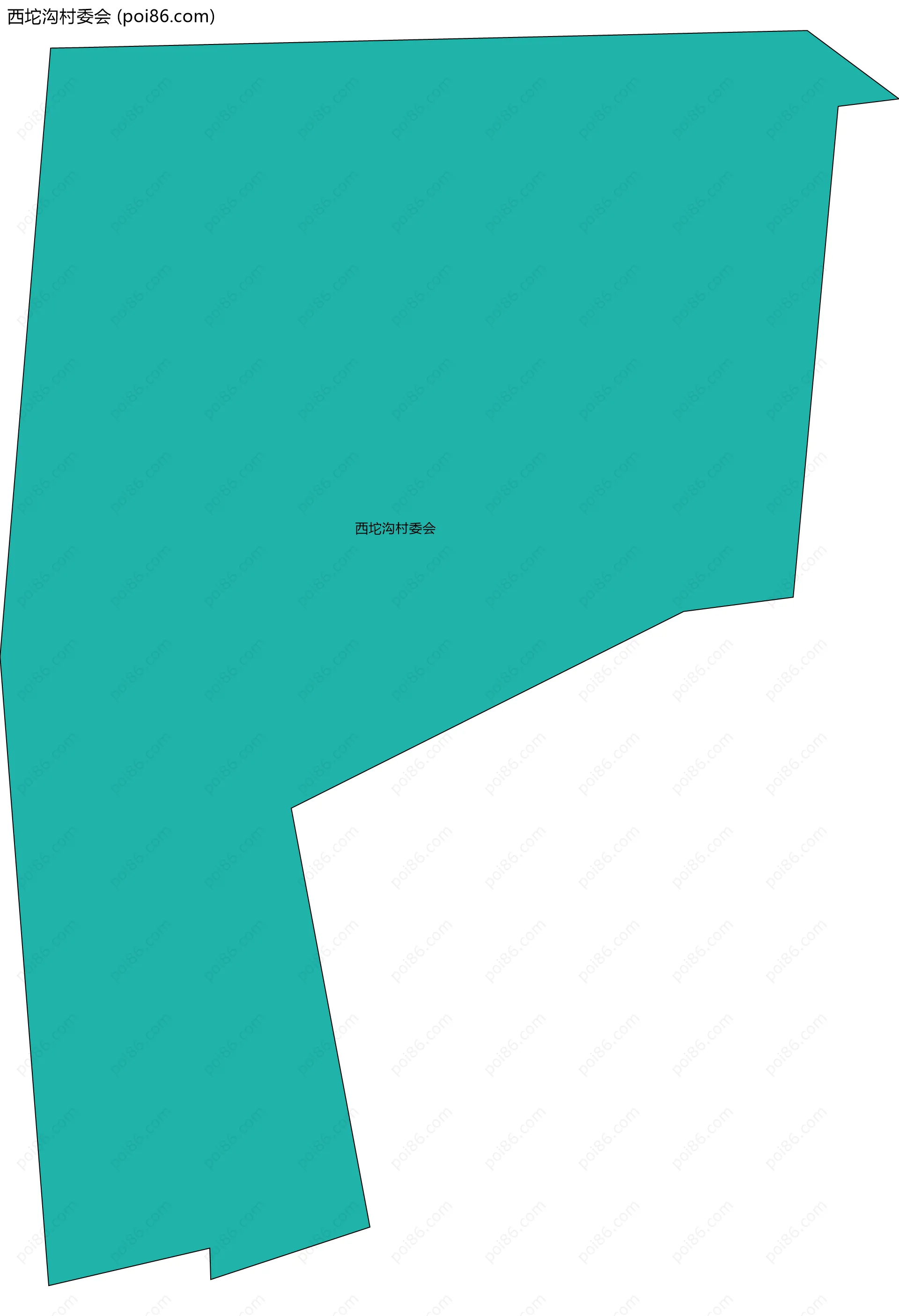 西坨沟村委会边界地图