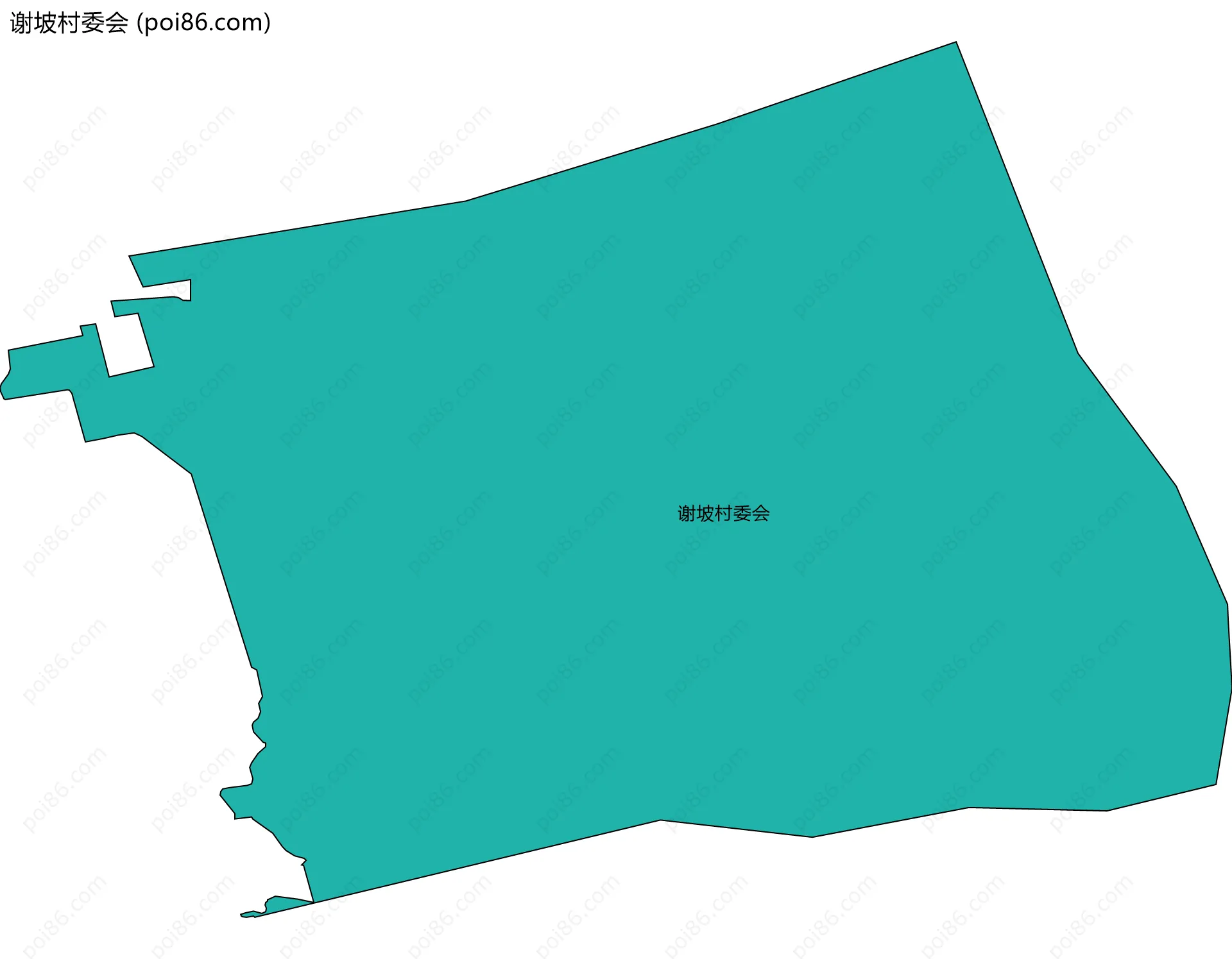 谢坡村委会边界地图