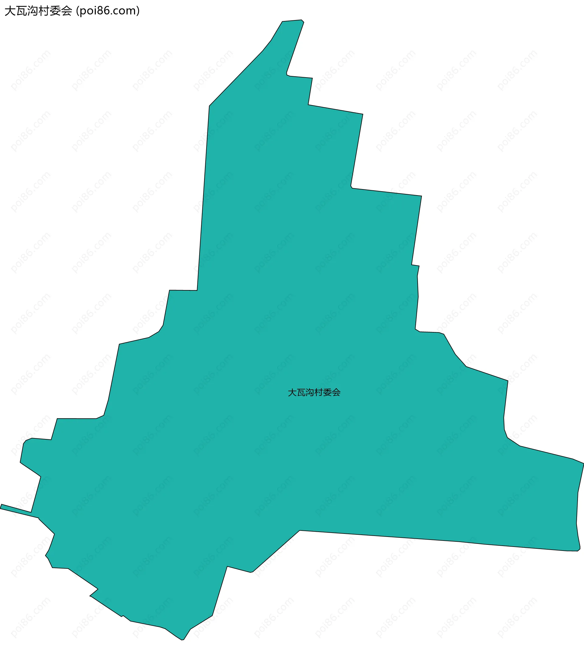 大瓦沟村委会边界地图