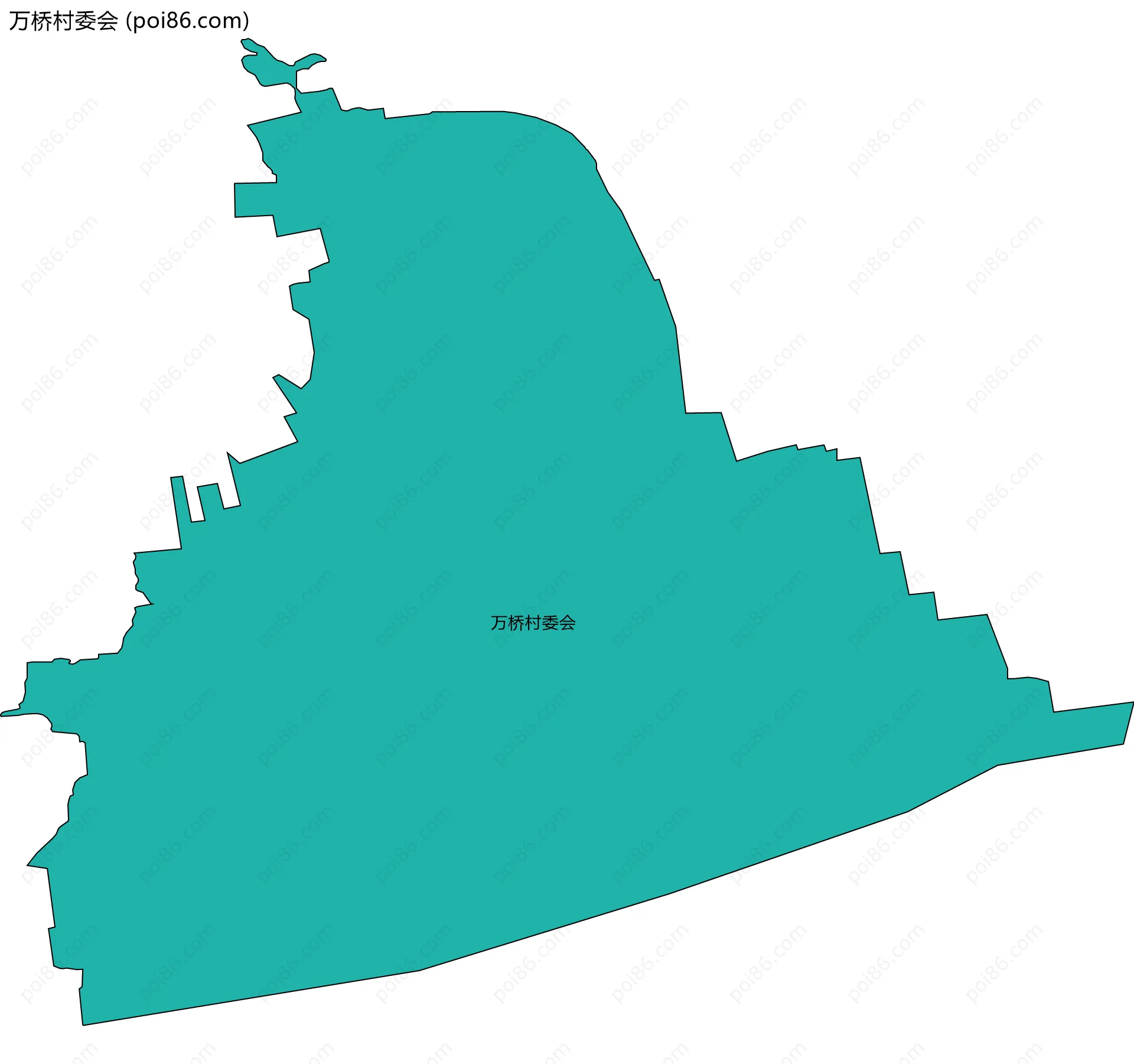万桥村委会边界地图