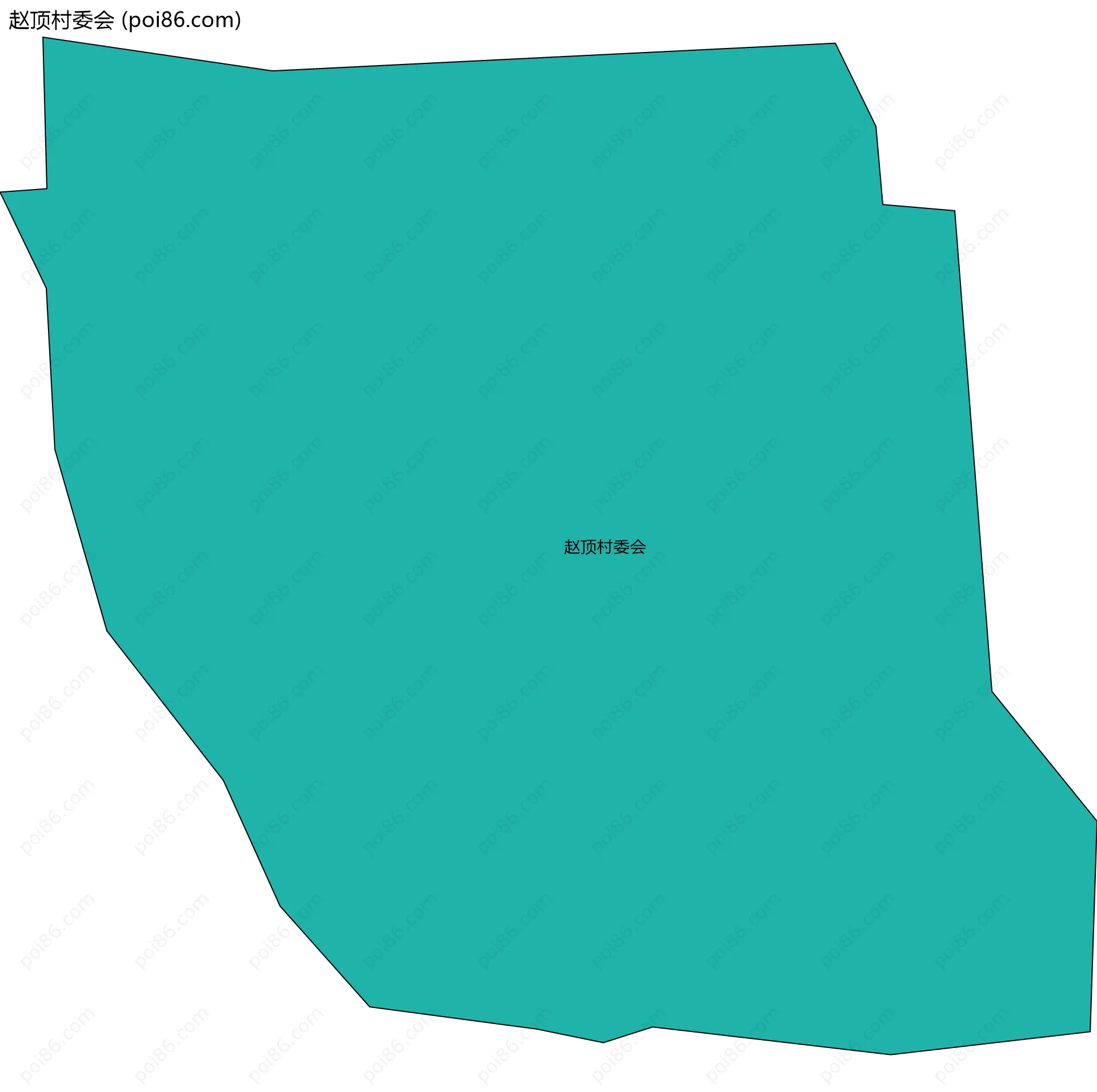 赵顶村委会边界地图