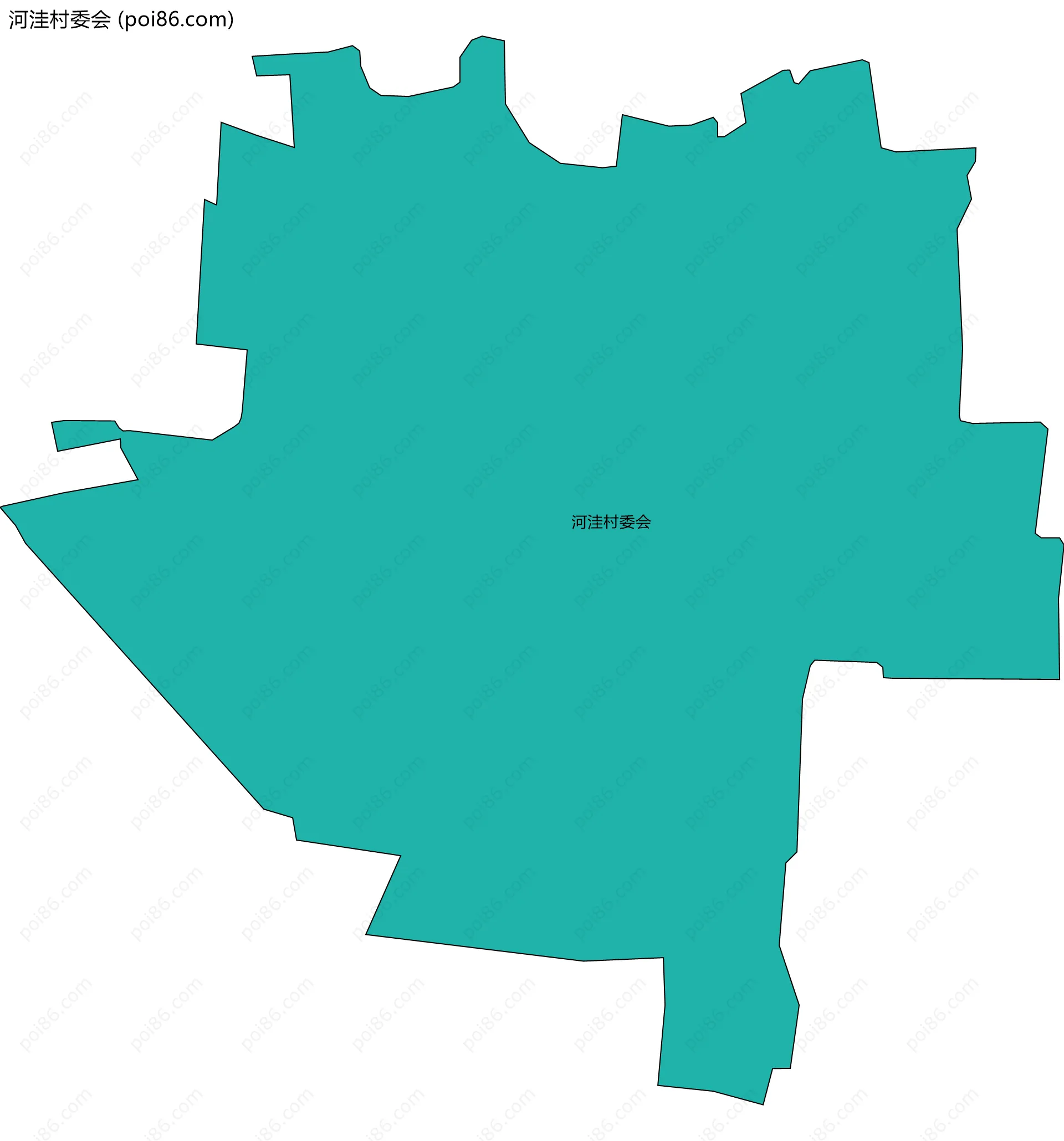 河洼村委会边界地图