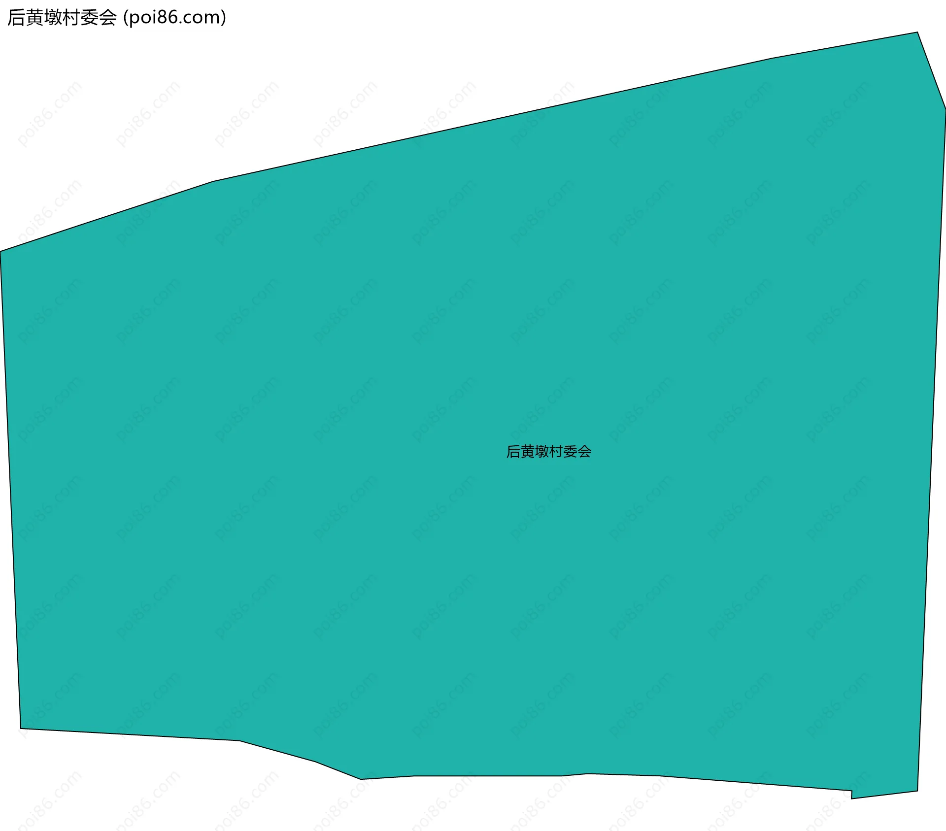 后黄墩村委会边界地图