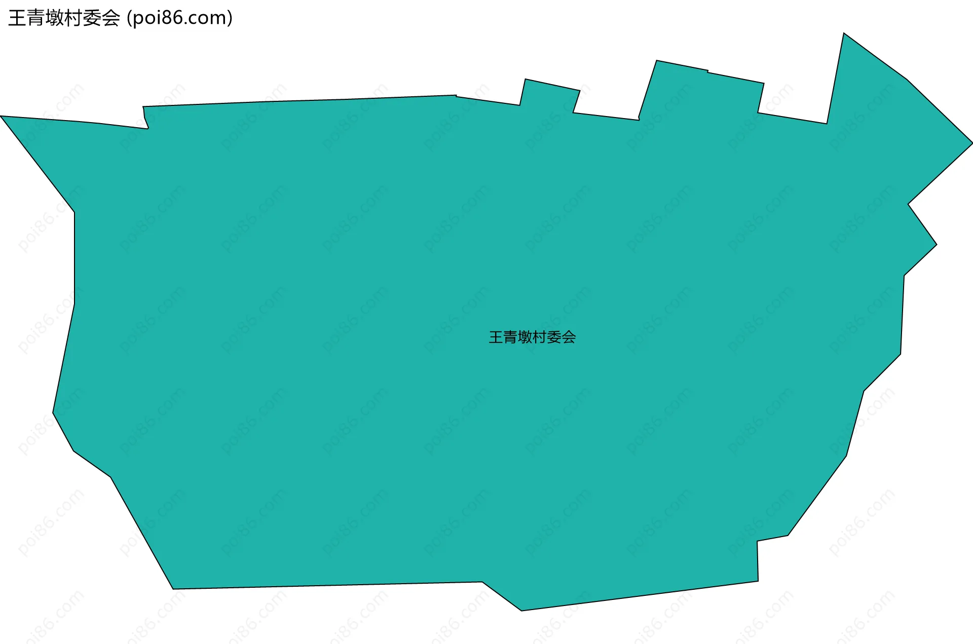 王青墩村委会边界地图