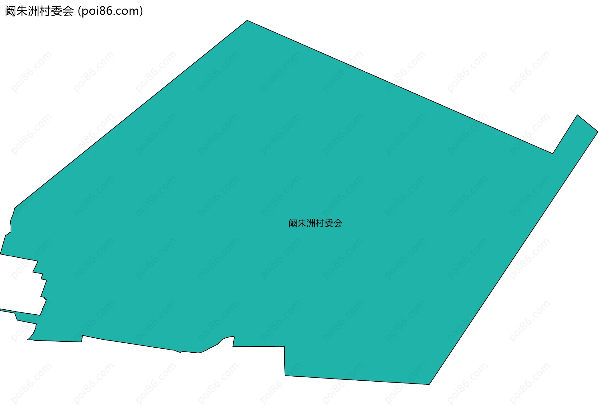 阚朱洲村委会边界地图