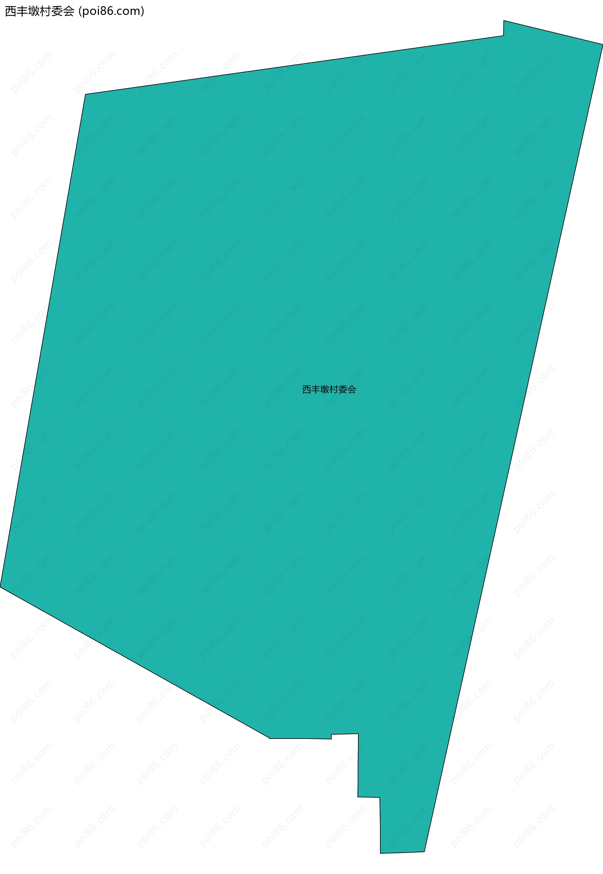 西丰墩村委会边界地图