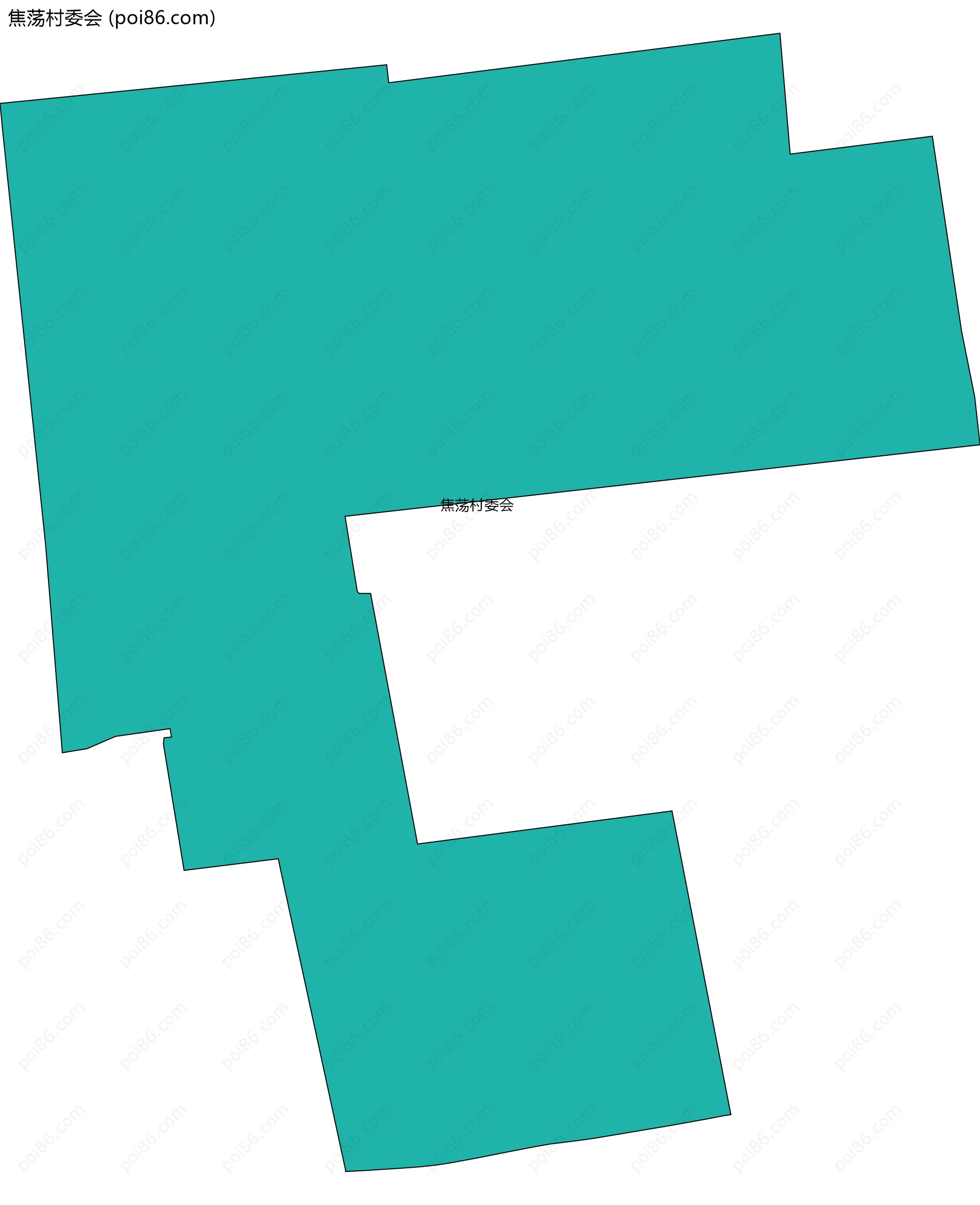 焦荡村委会边界地图