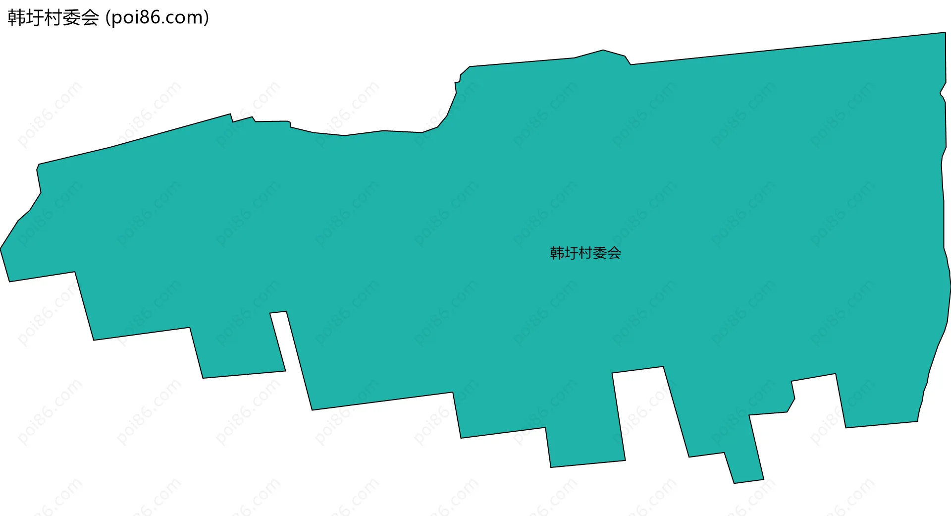 韩圩村委会边界地图