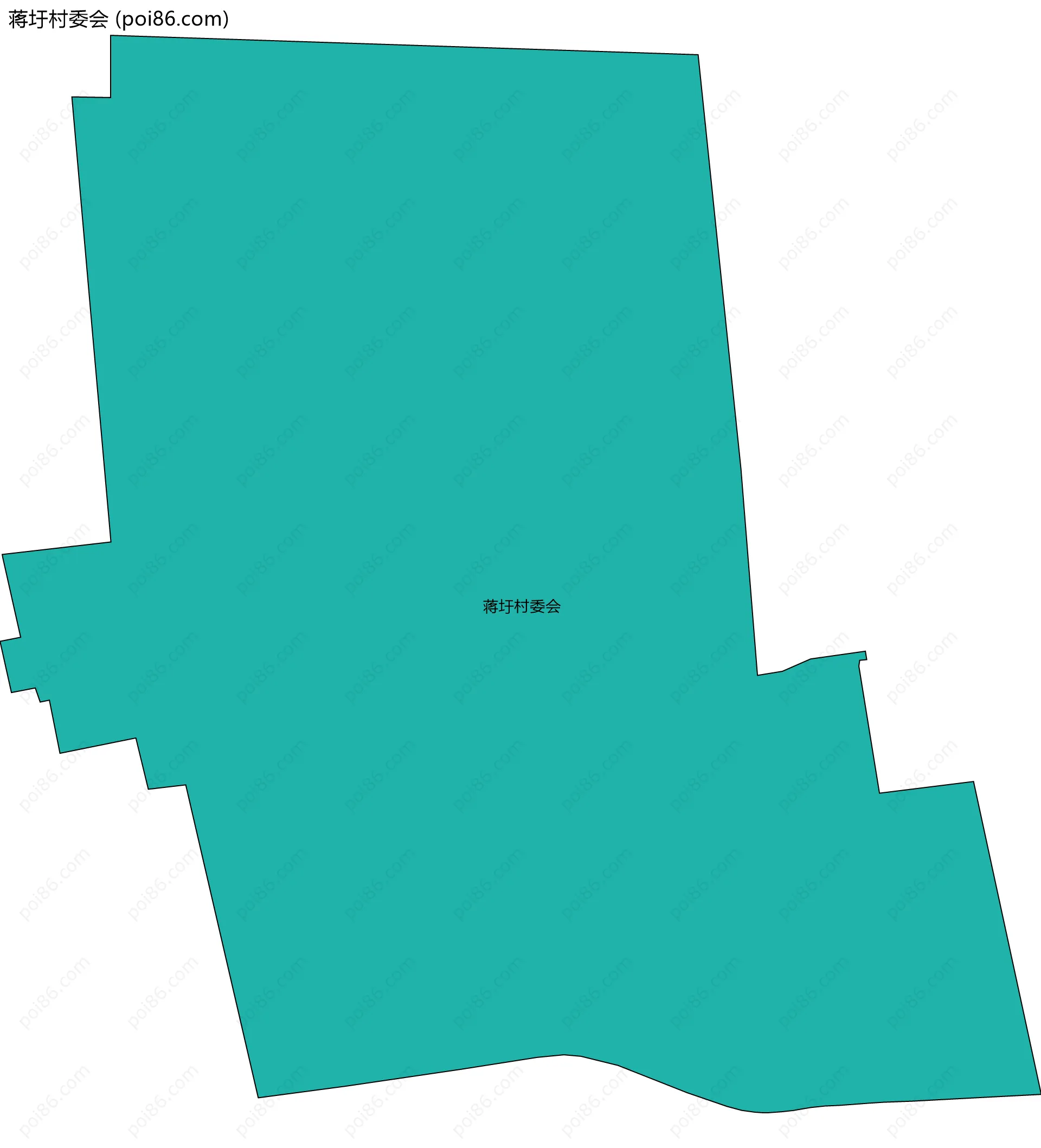 蒋圩村委会边界地图