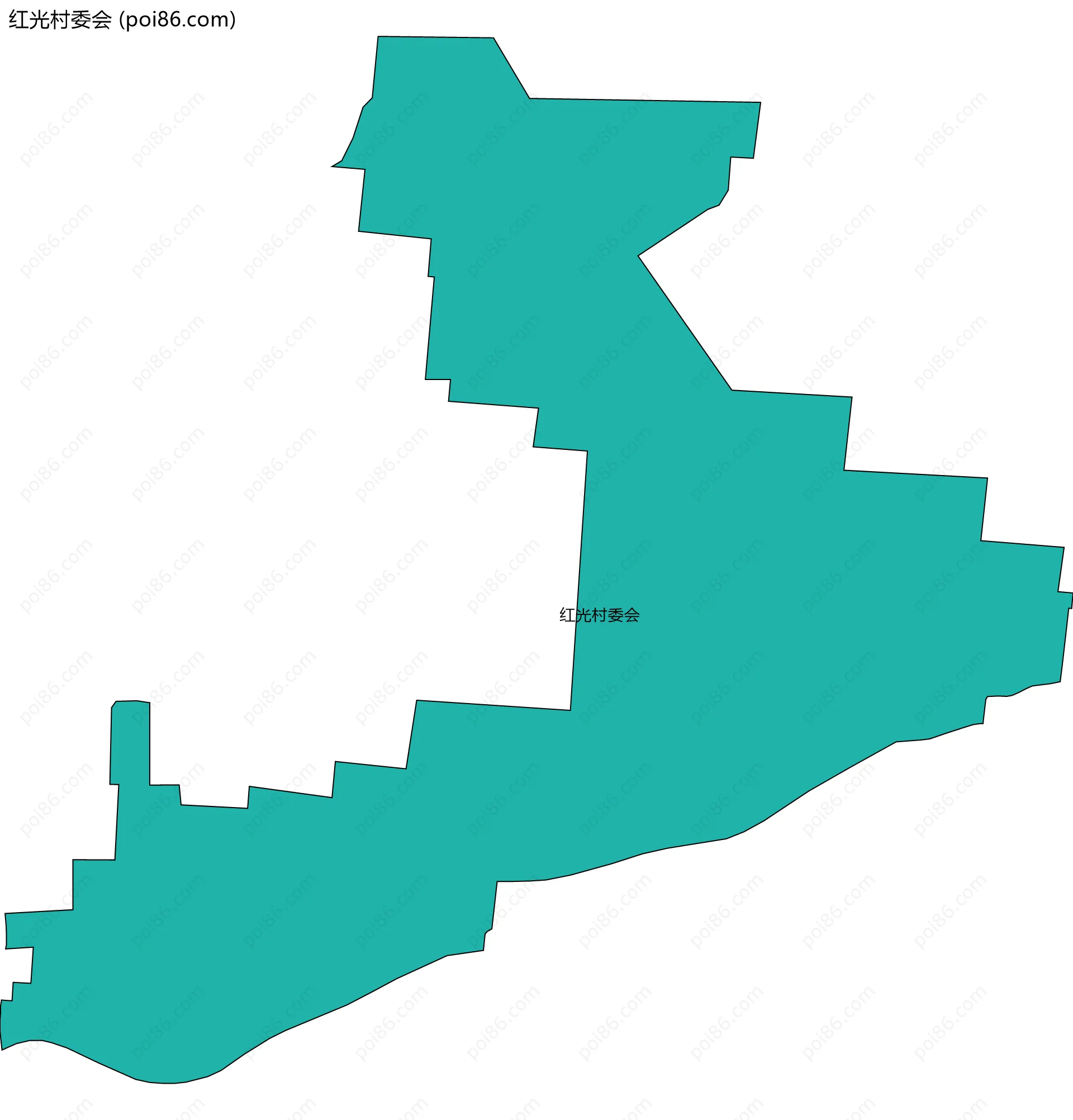 红光村委会边界地图
