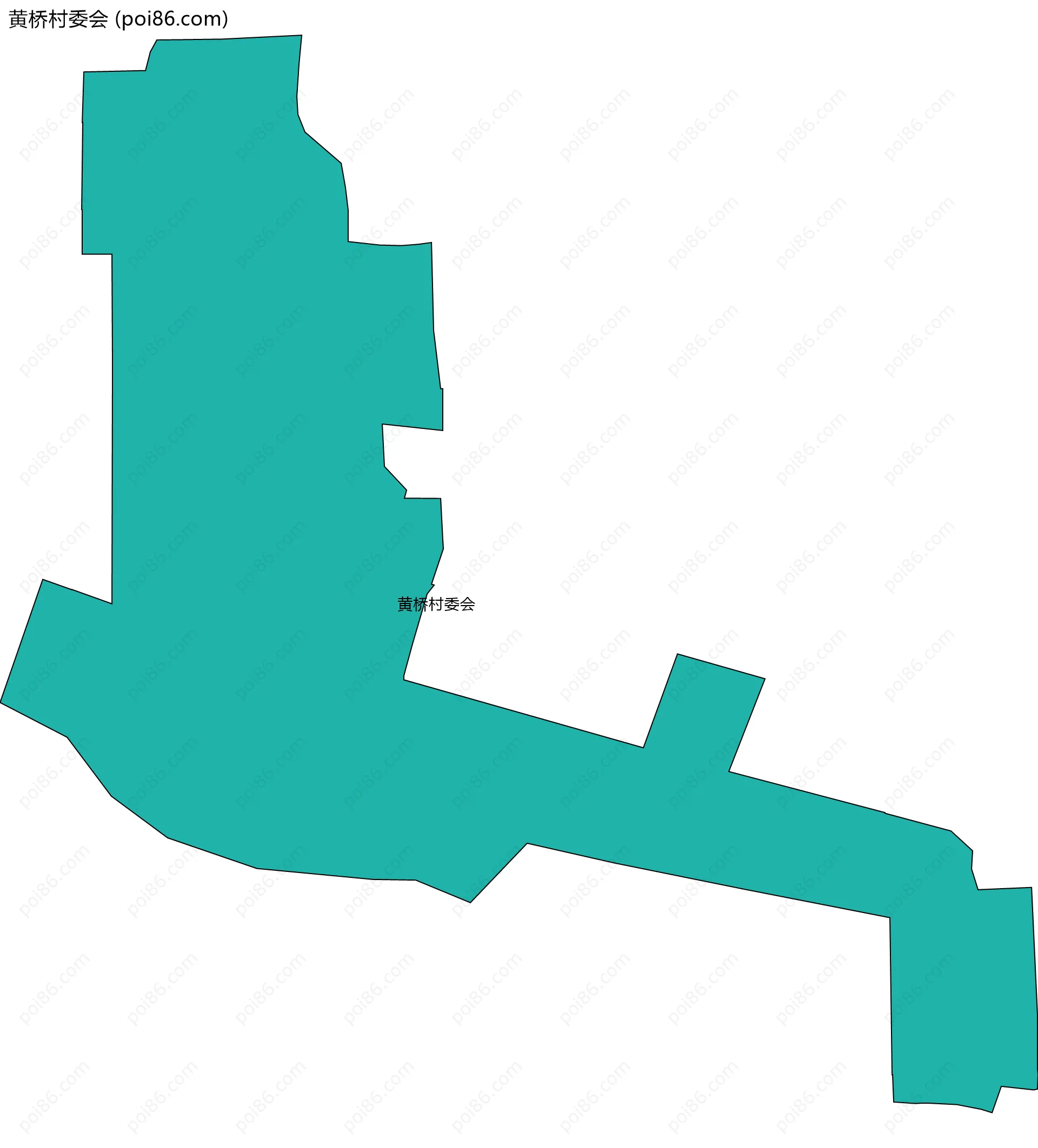 黄桥村委会边界地图