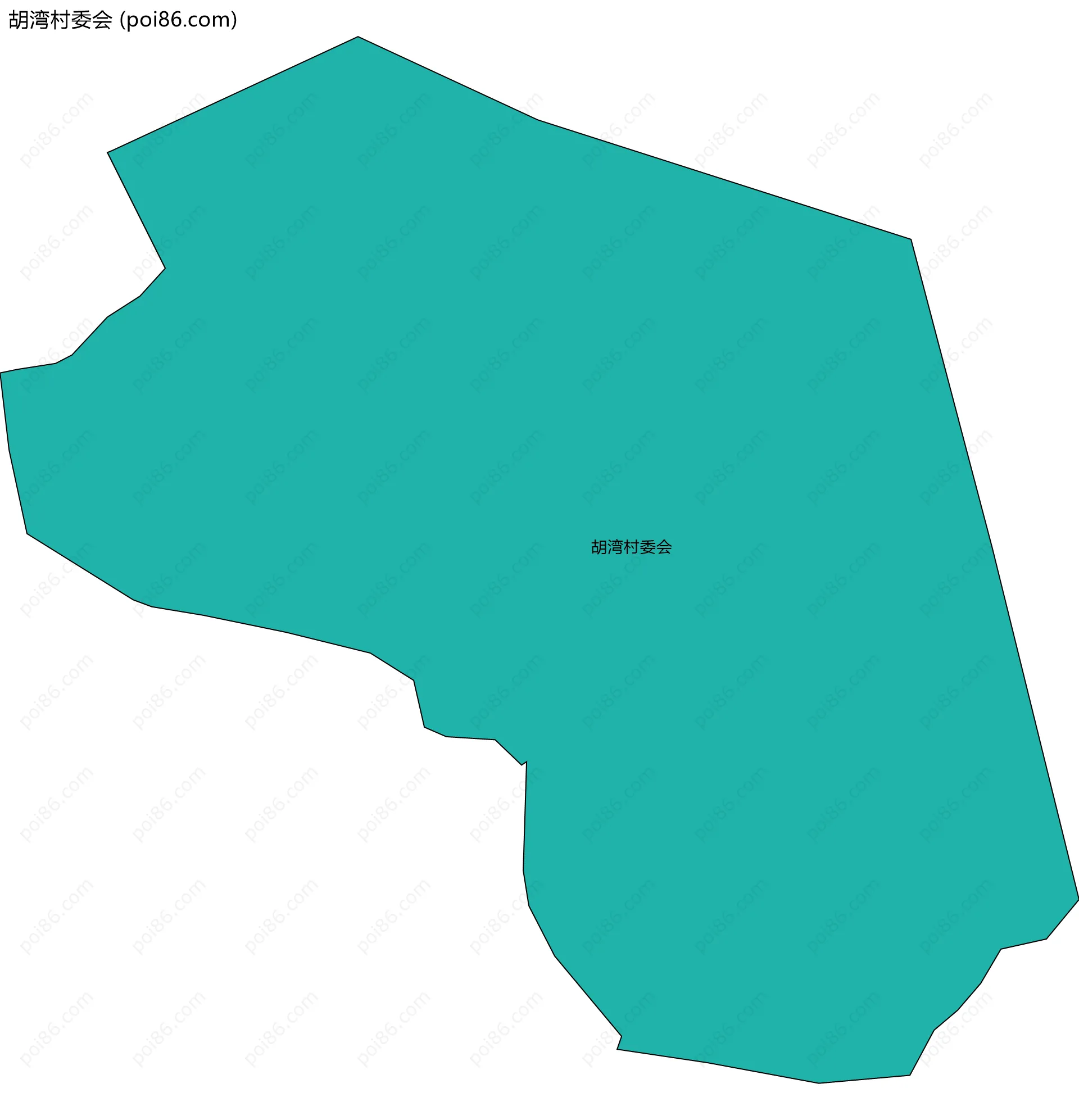 胡湾村委会边界地图