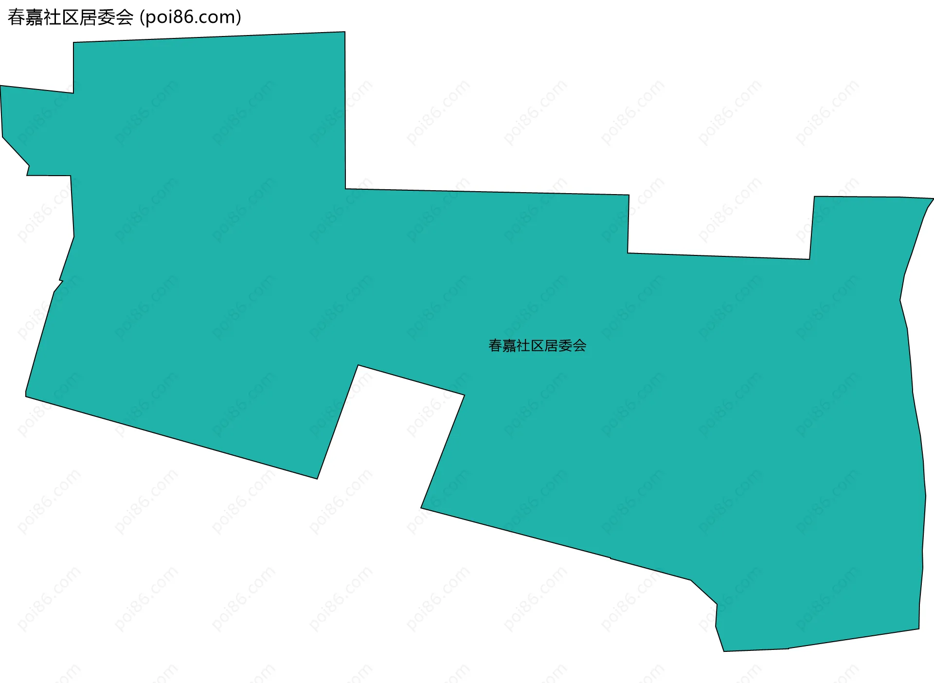 春嘉社区居委会边界地图