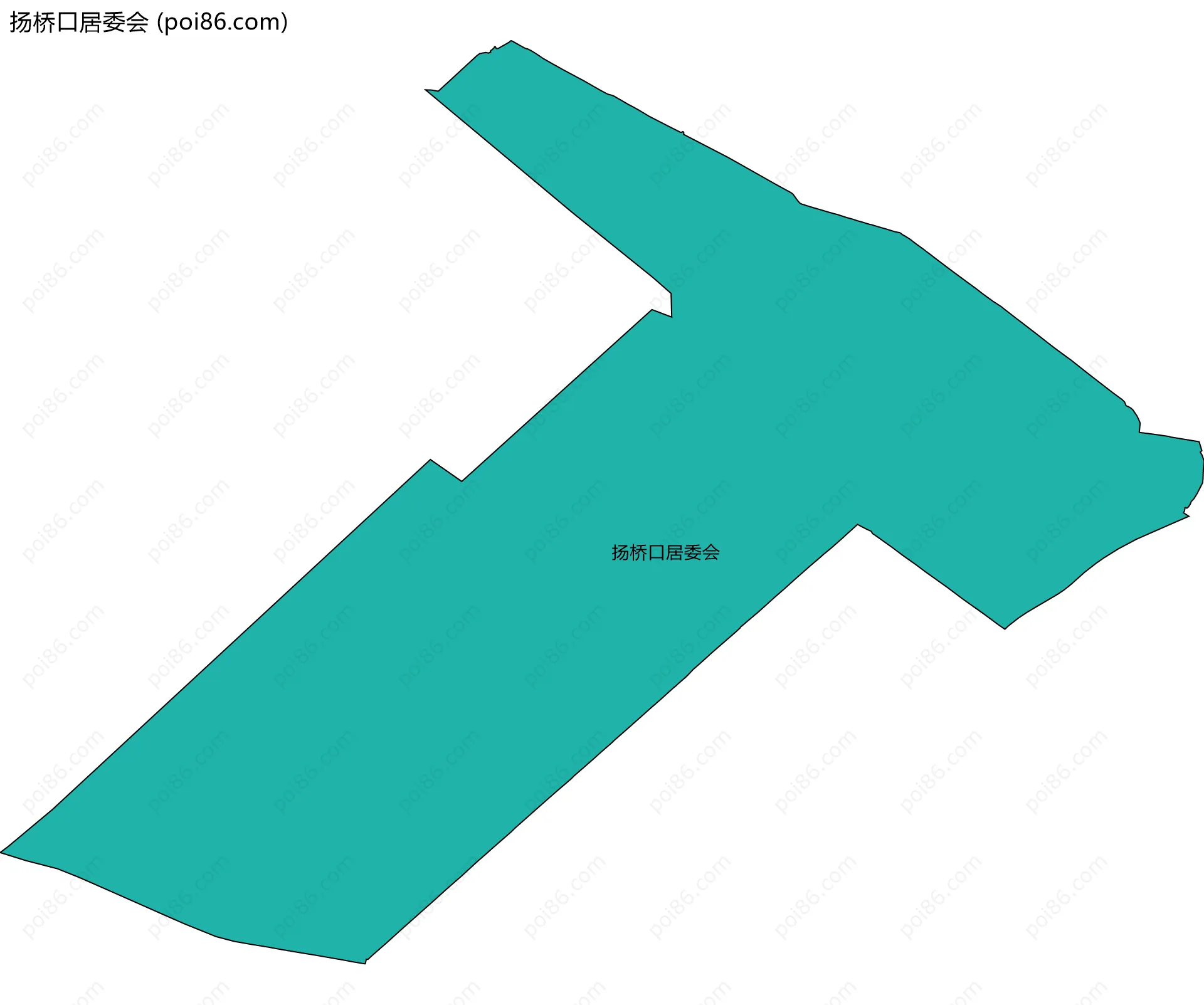 扬桥口居委会边界地图