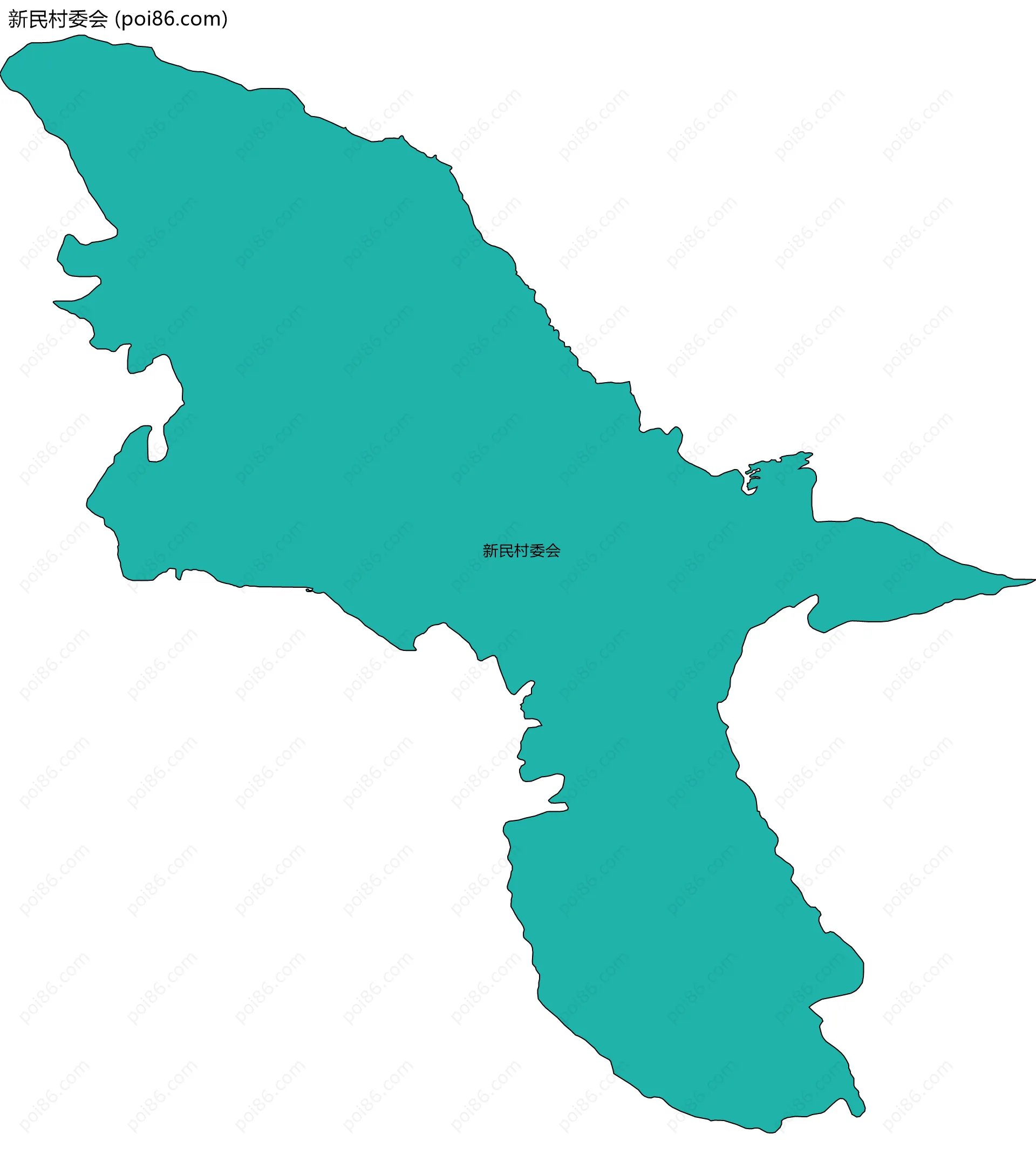 新民村委会边界地图