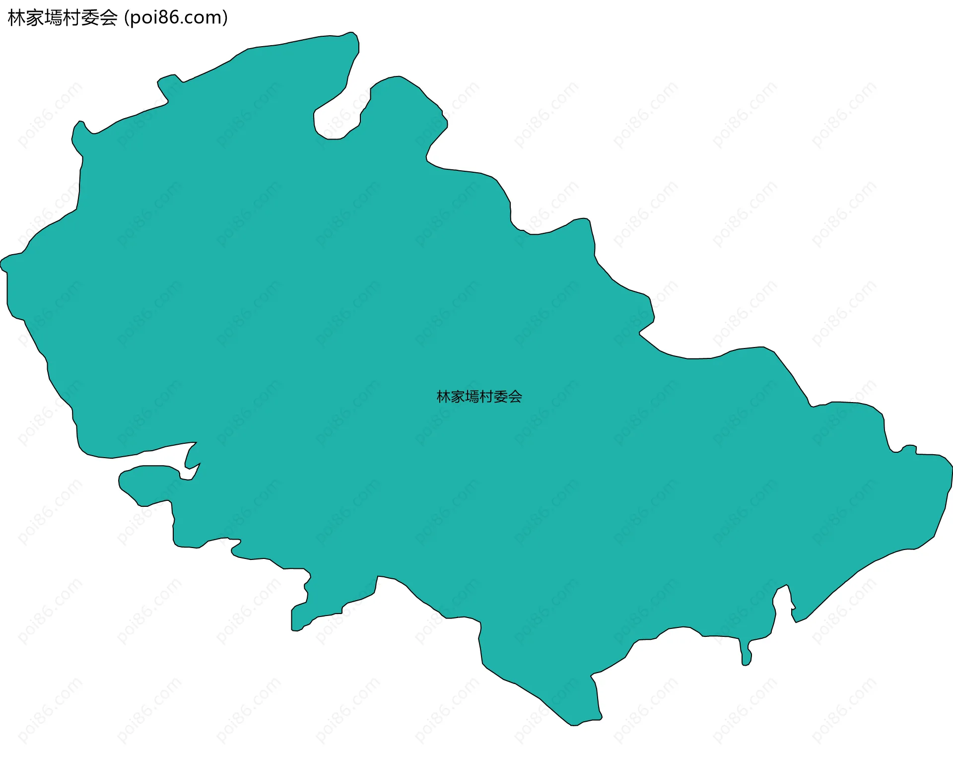 林家墕村委会边界地图