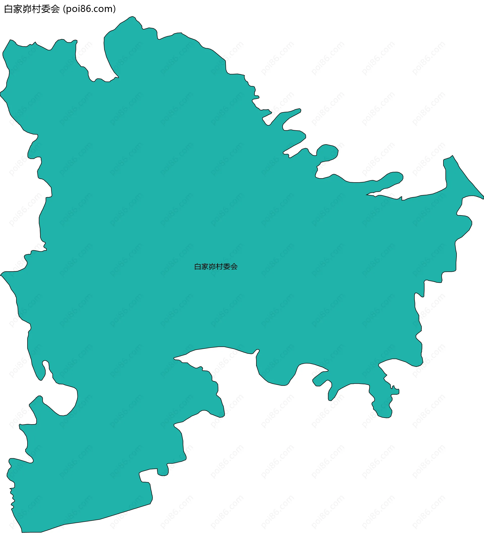 白家峁村委会边界地图