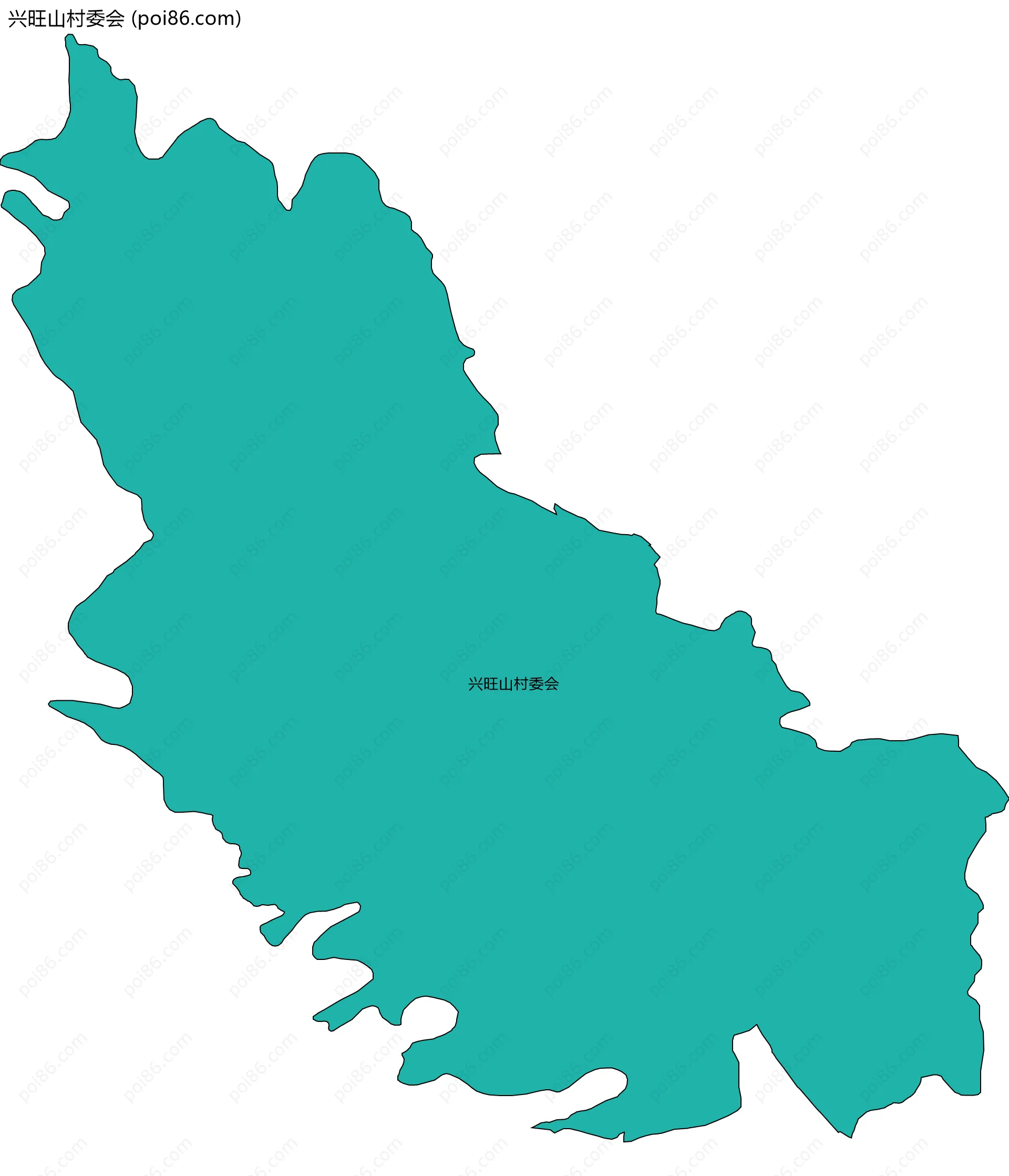 兴旺山村委会边界地图