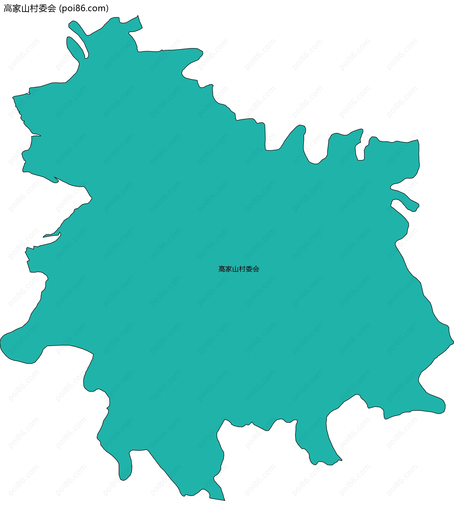高家山村委会边界地图