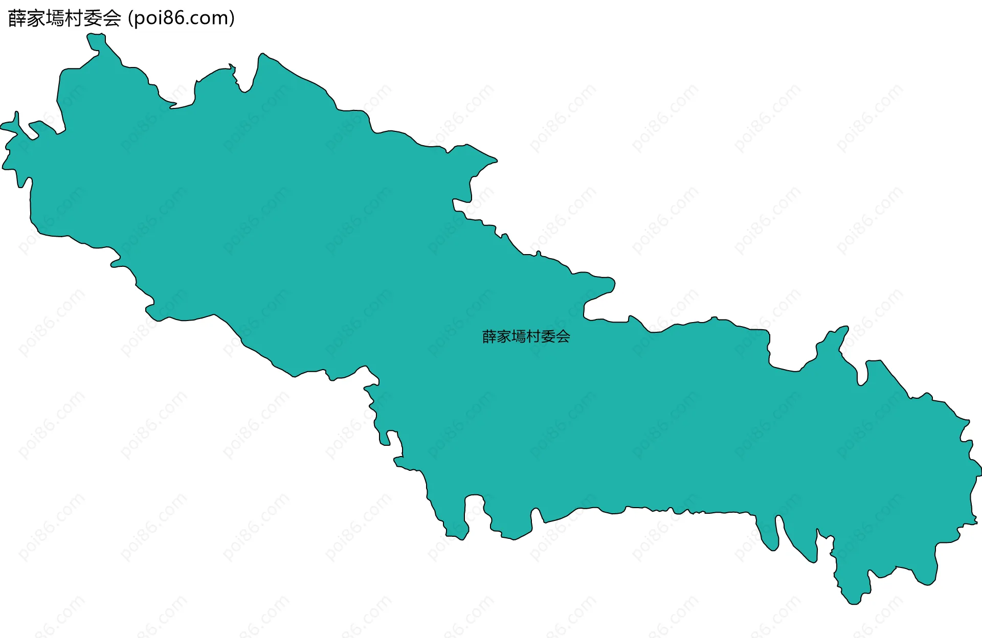 薛家墕村委会边界地图