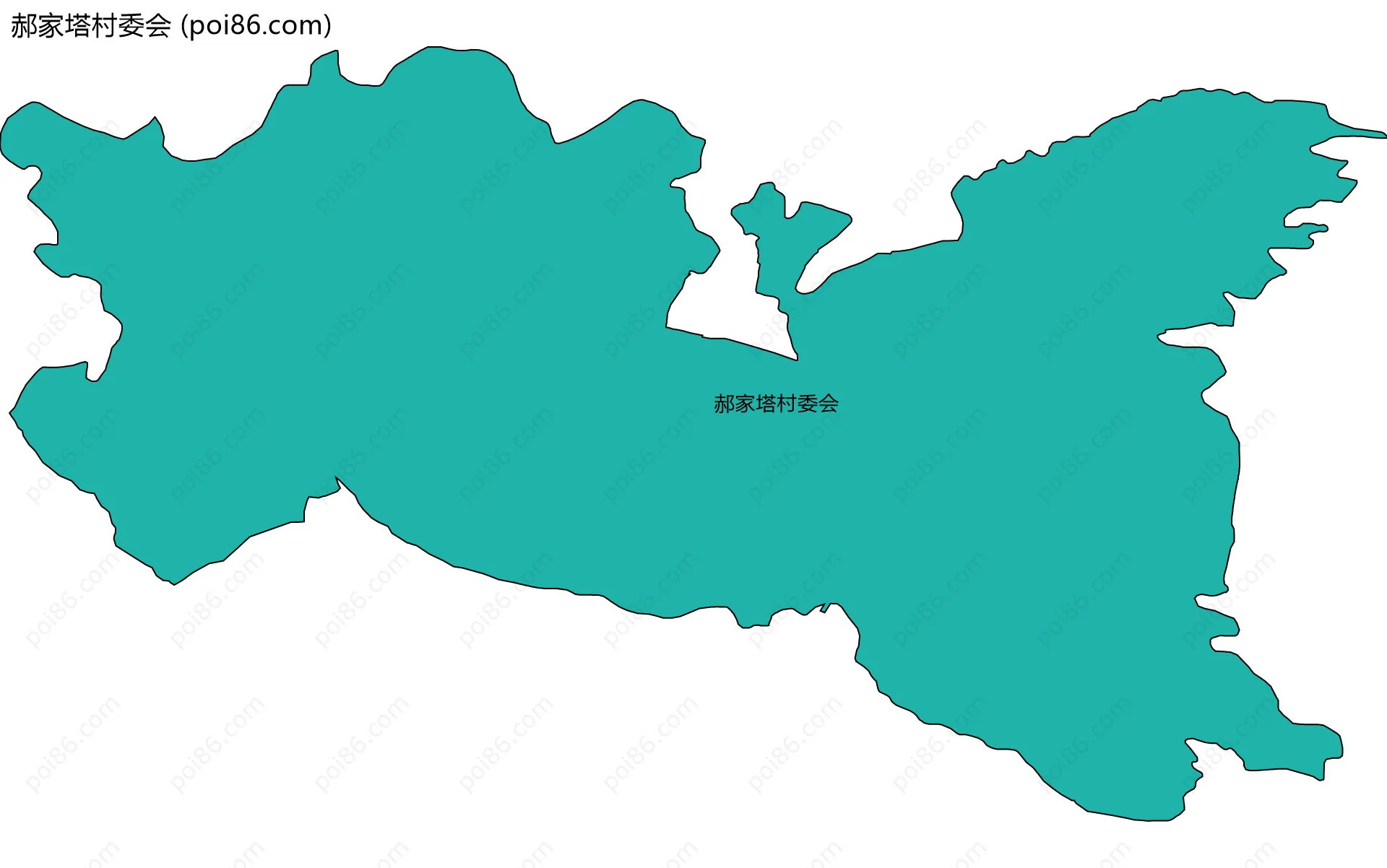 郝家塔村委会边界地图