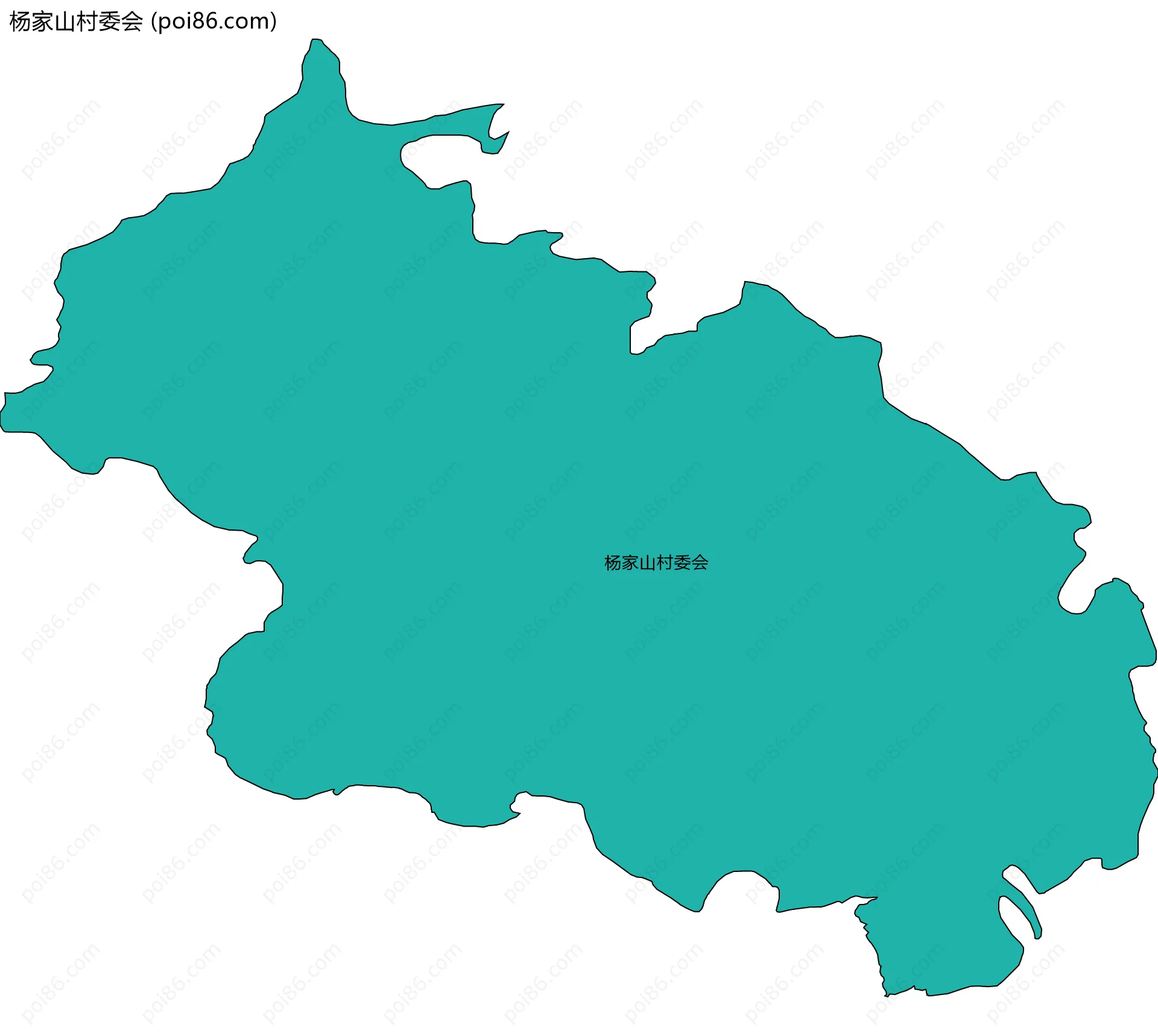 杨家山村委会边界地图