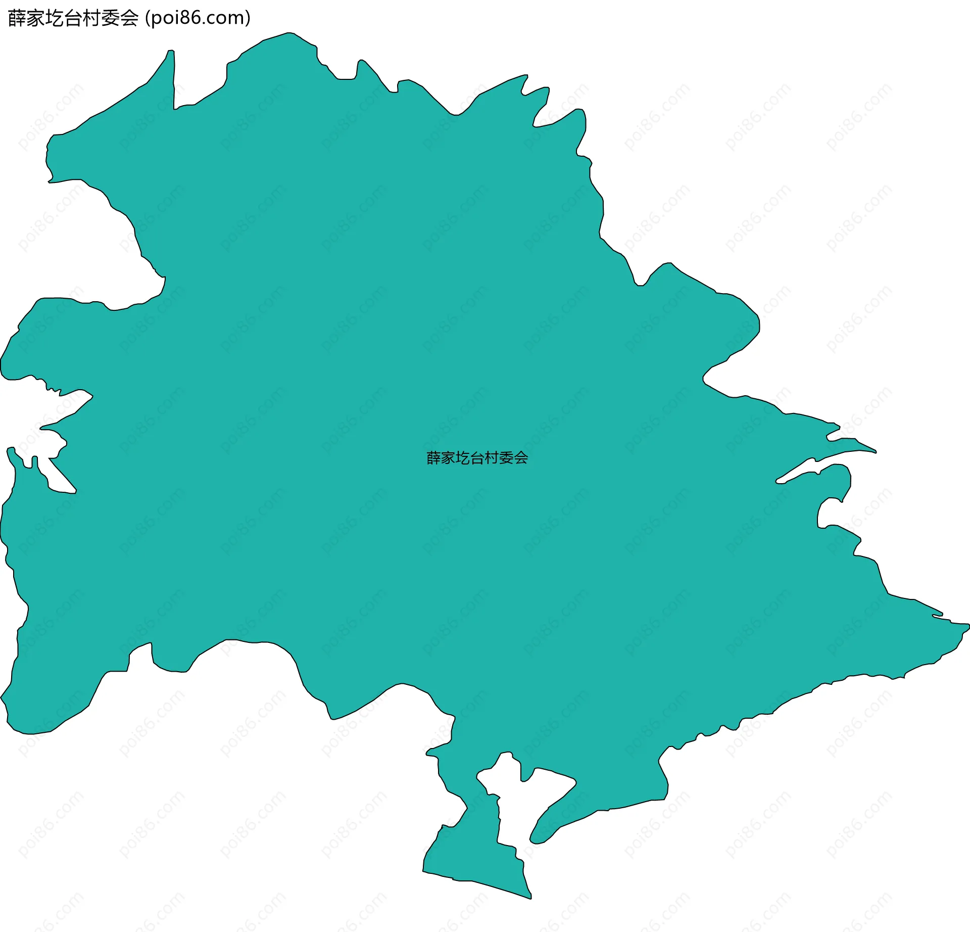 薛家圪台村委会边界地图