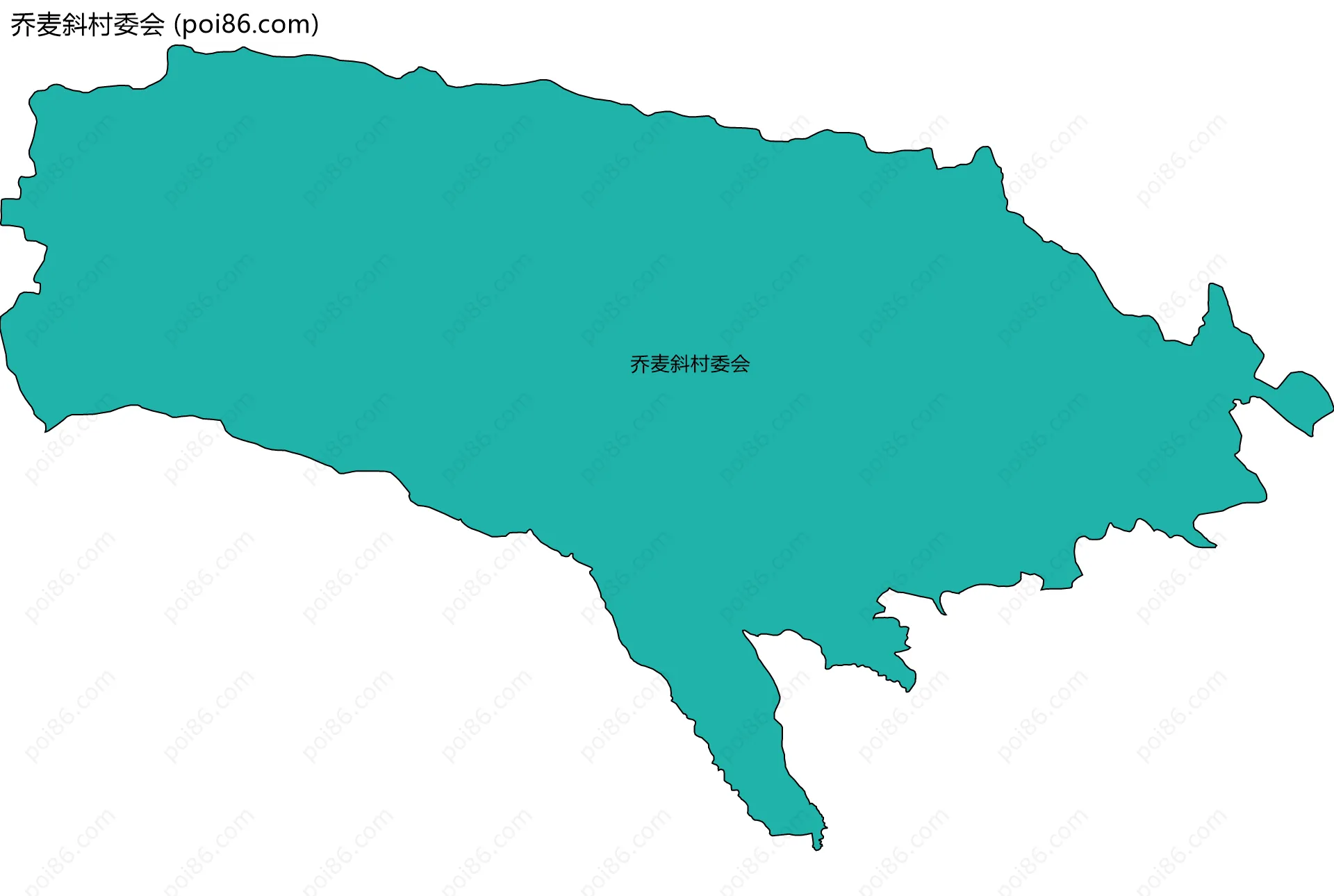 乔麦斜村委会边界地图