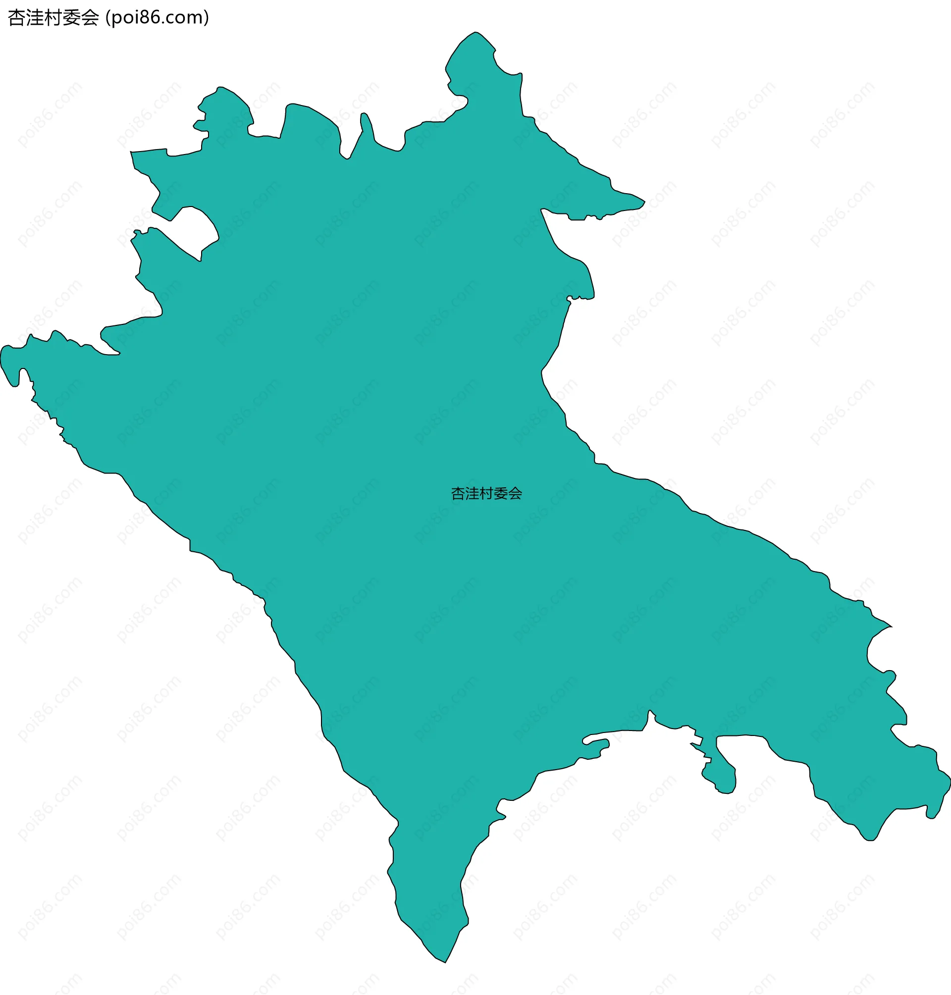 杏洼村委会边界地图