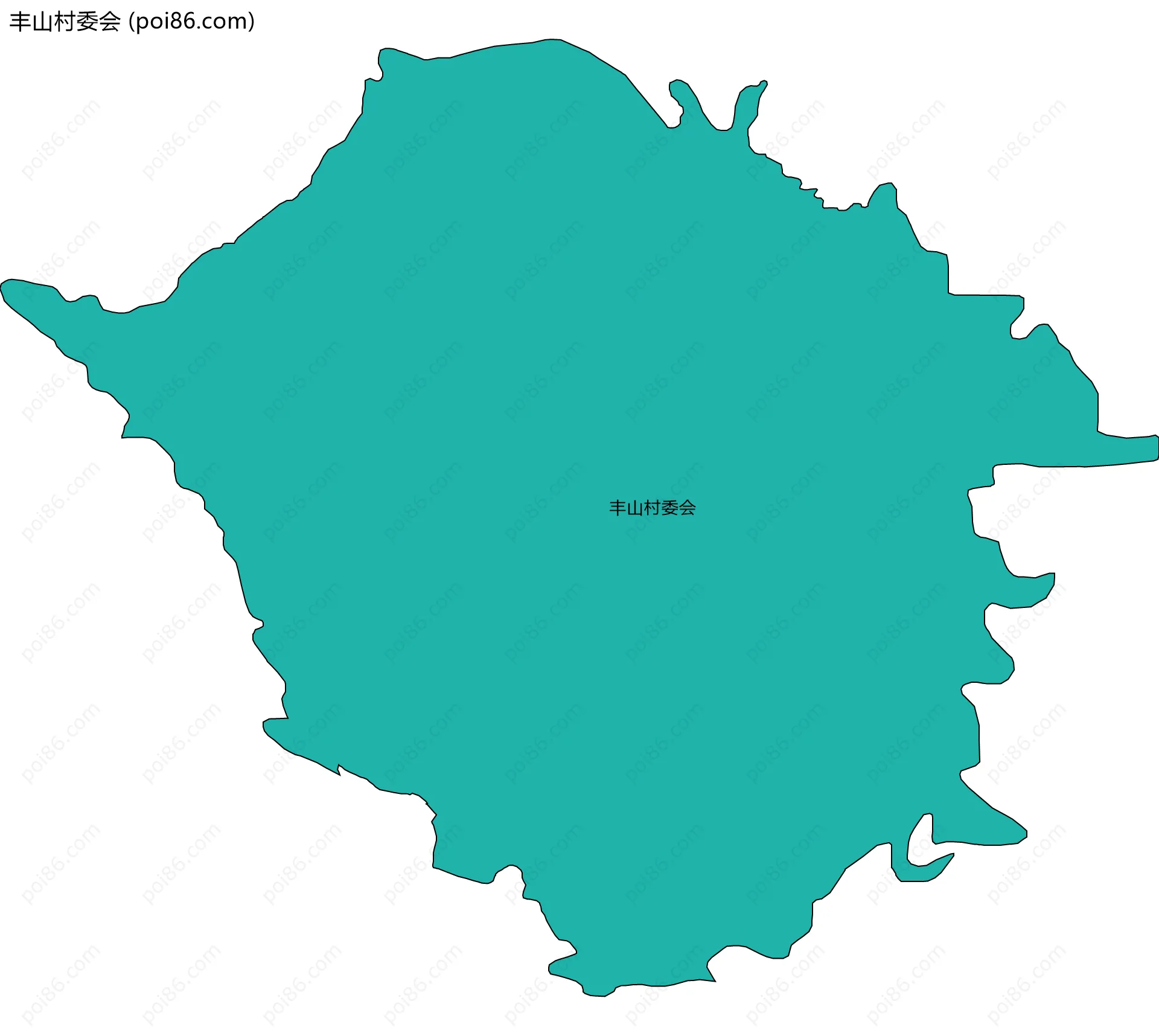 丰山村委会边界地图