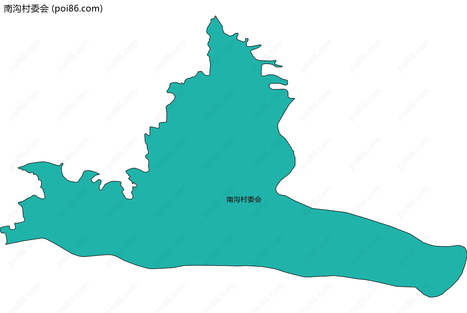 南沟村委会边界地图