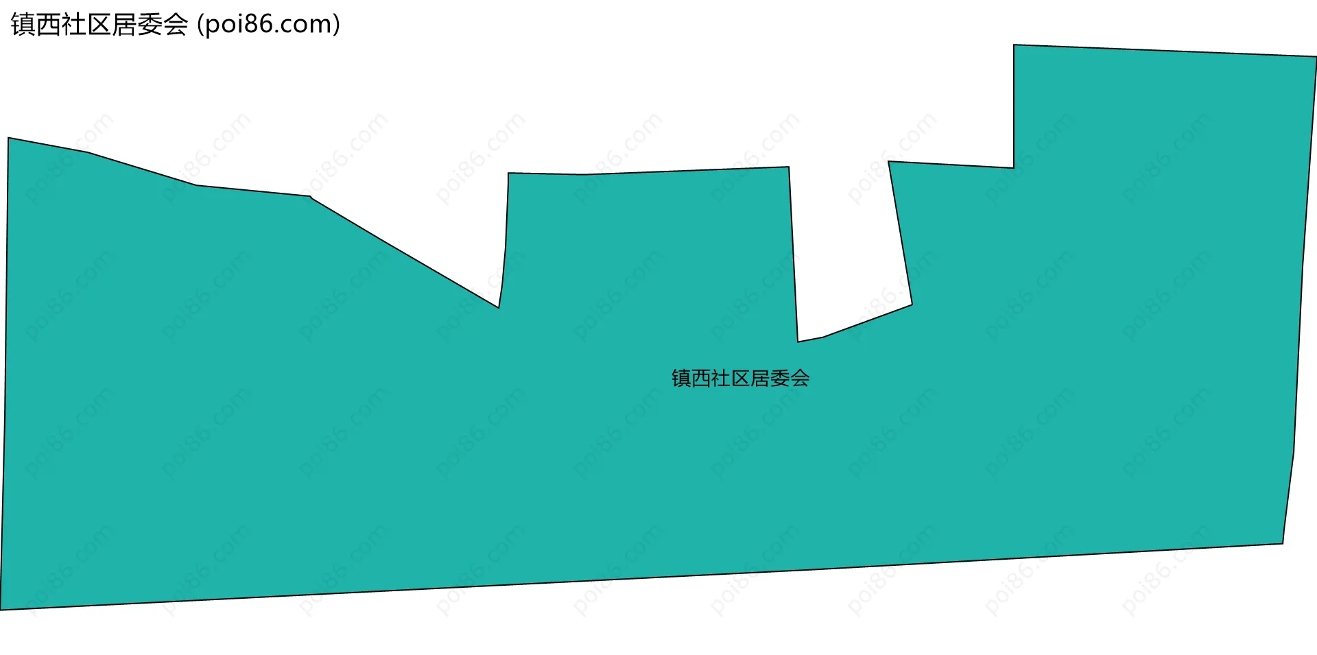 镇西社区居委会边界地图