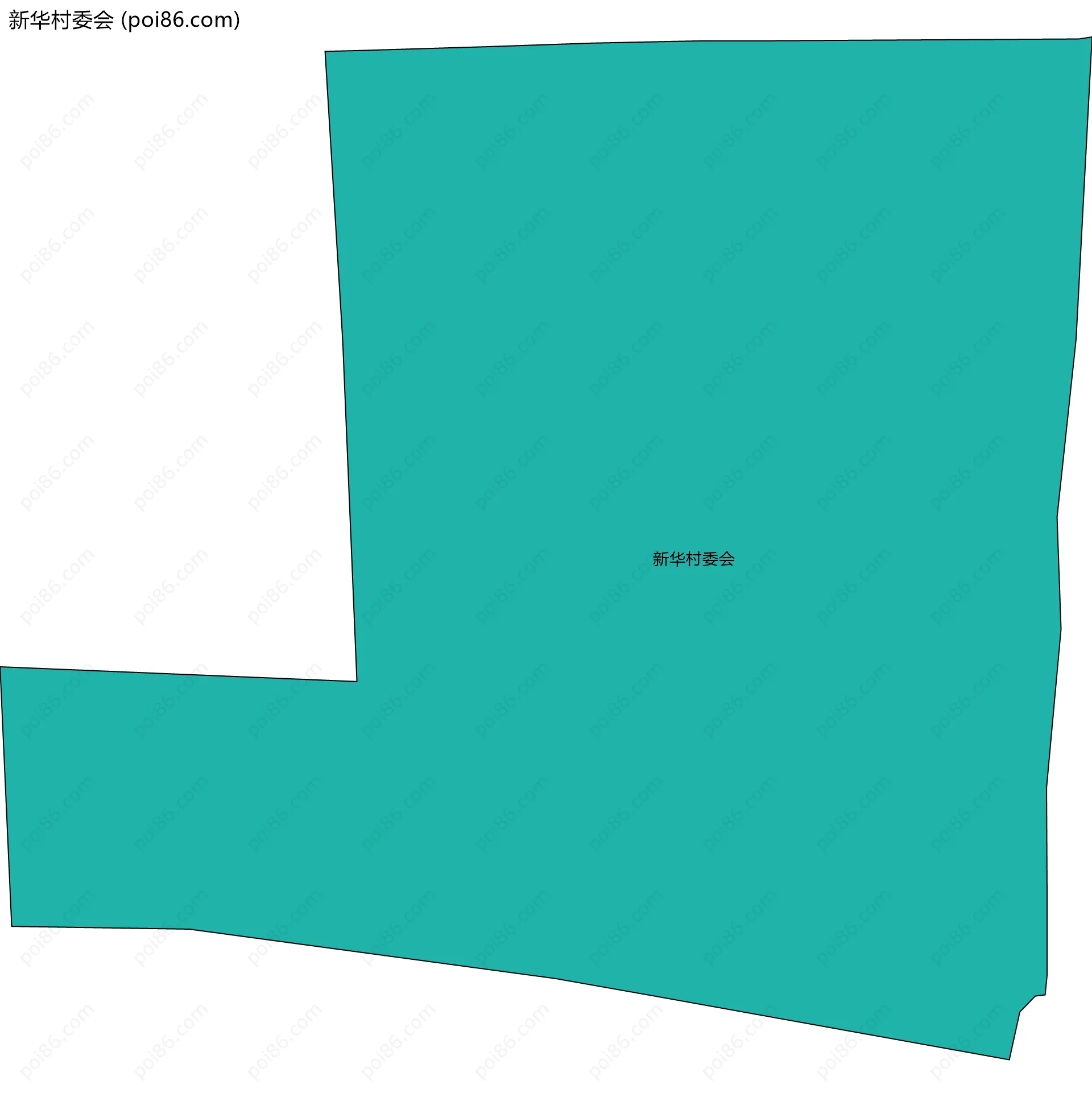 新华村委会边界地图