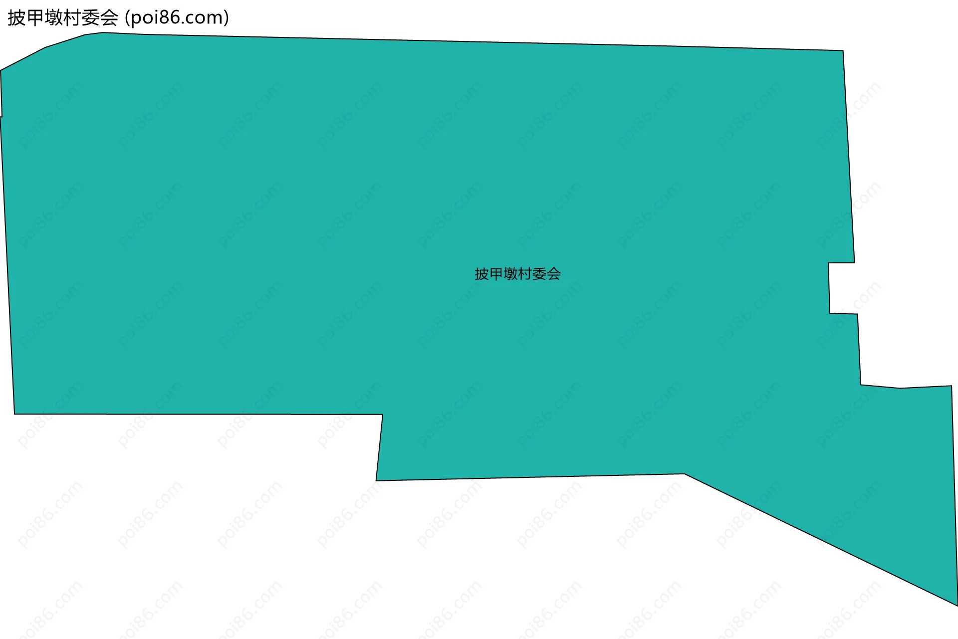 披甲墩村委会边界地图