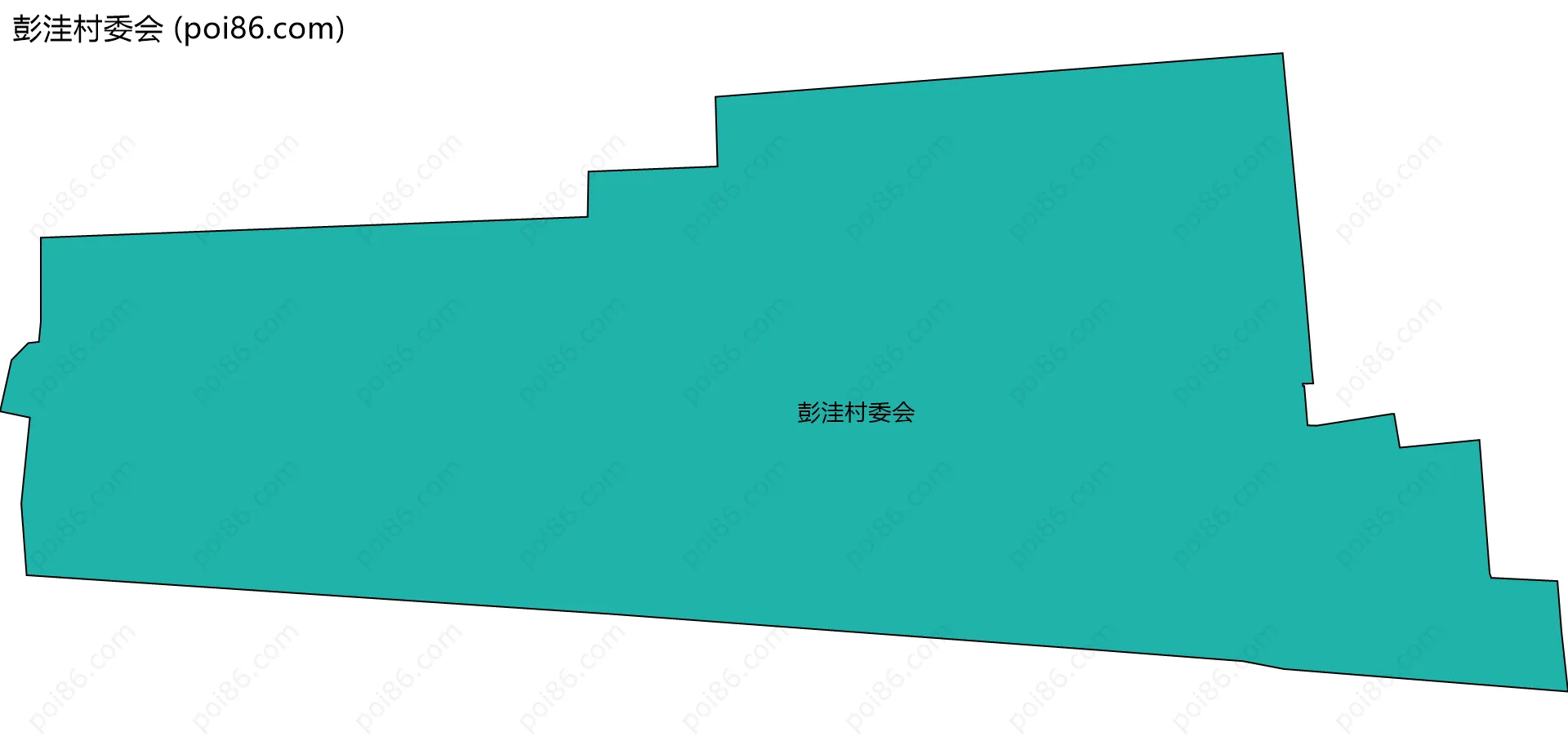 彭洼村委会边界地图