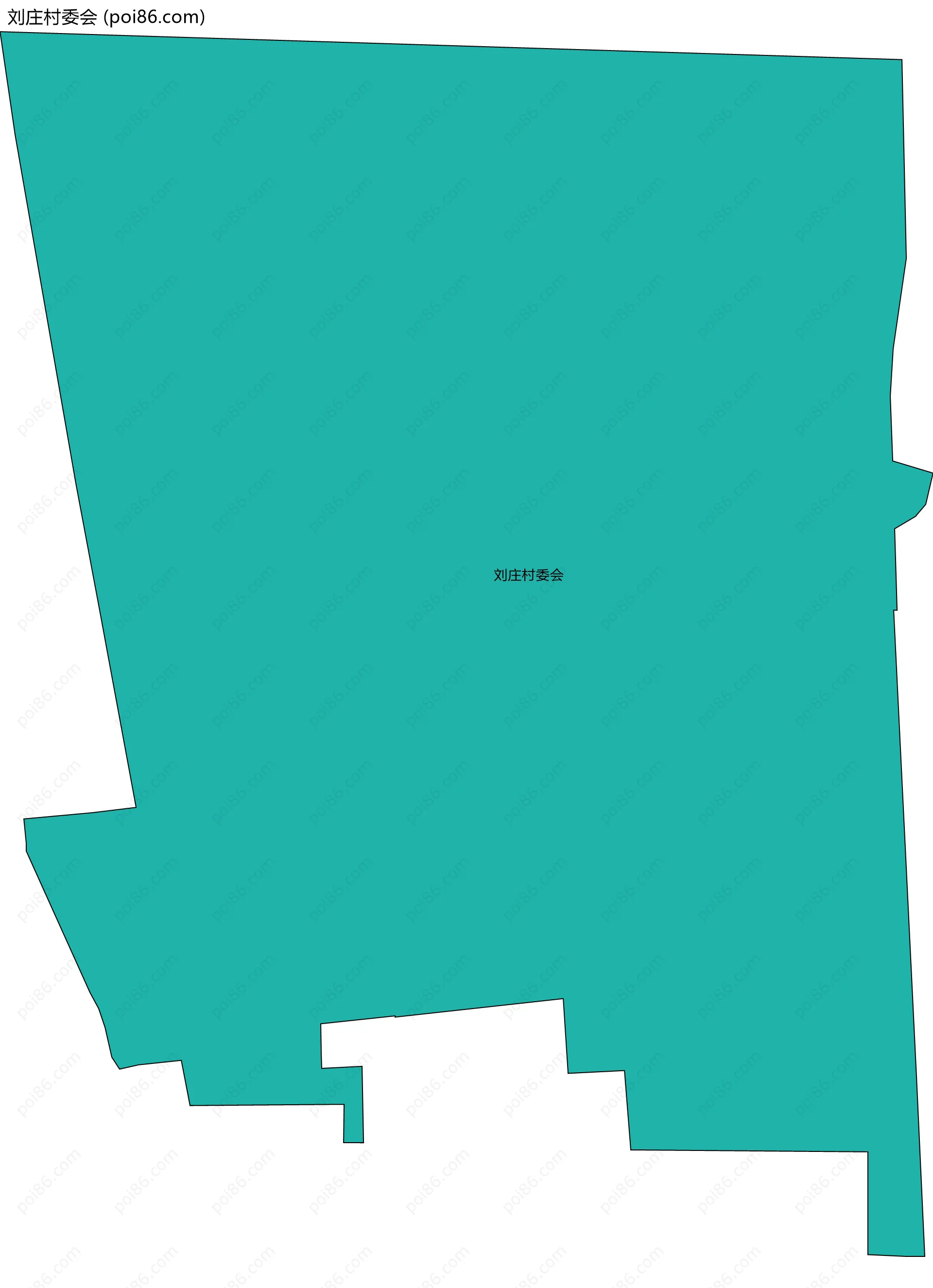 刘庄村委会边界地图