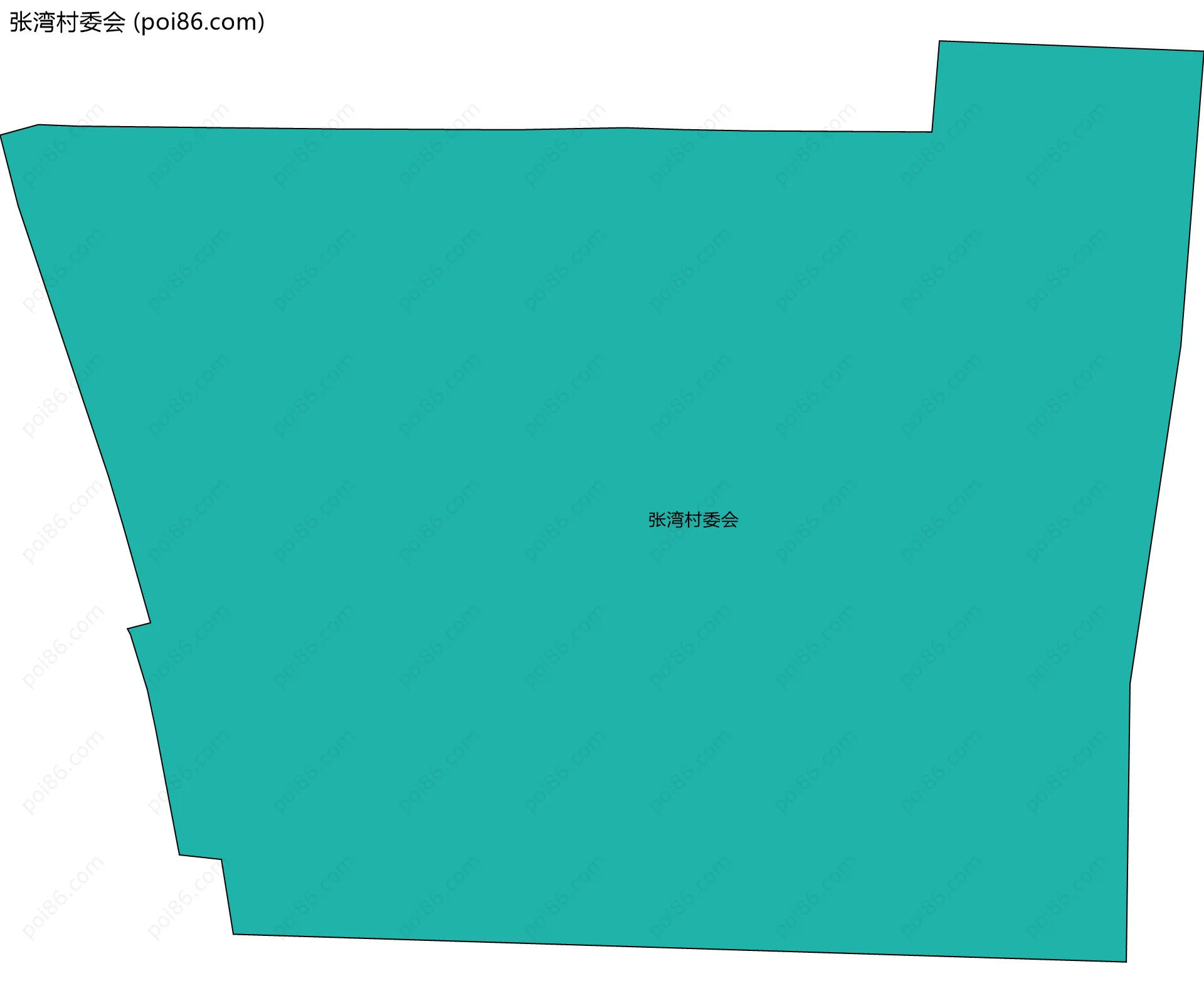 张湾村委会边界地图