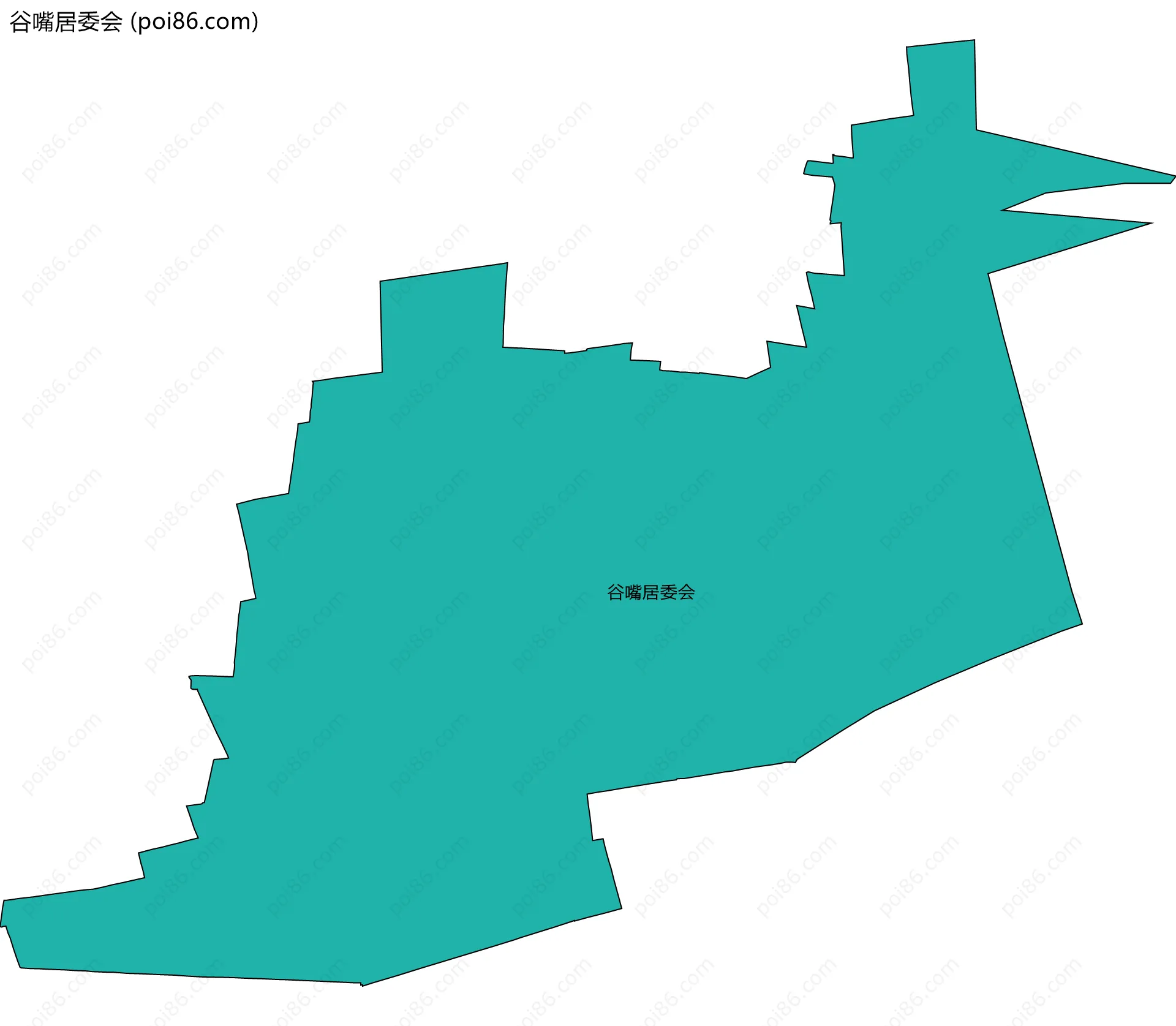 谷嘴居委会边界地图