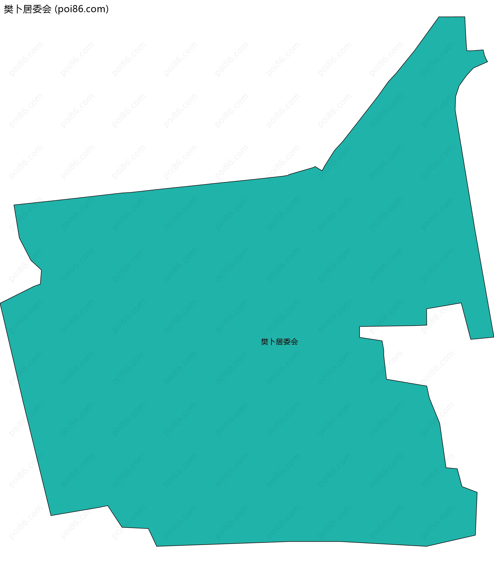 樊卜居委会边界地图